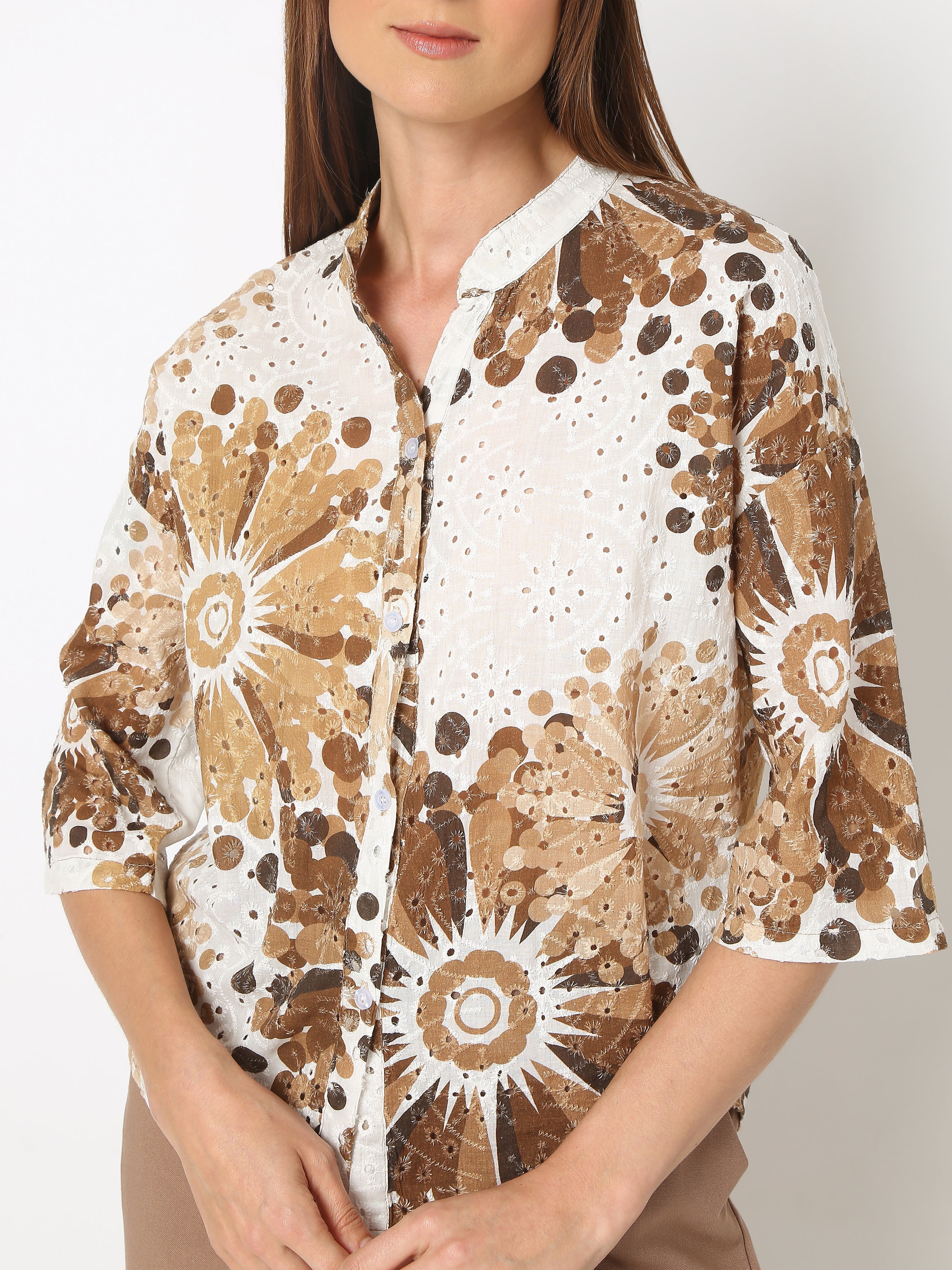 Women’s Printed Shirt & Solid Trouser Co-Ord Set