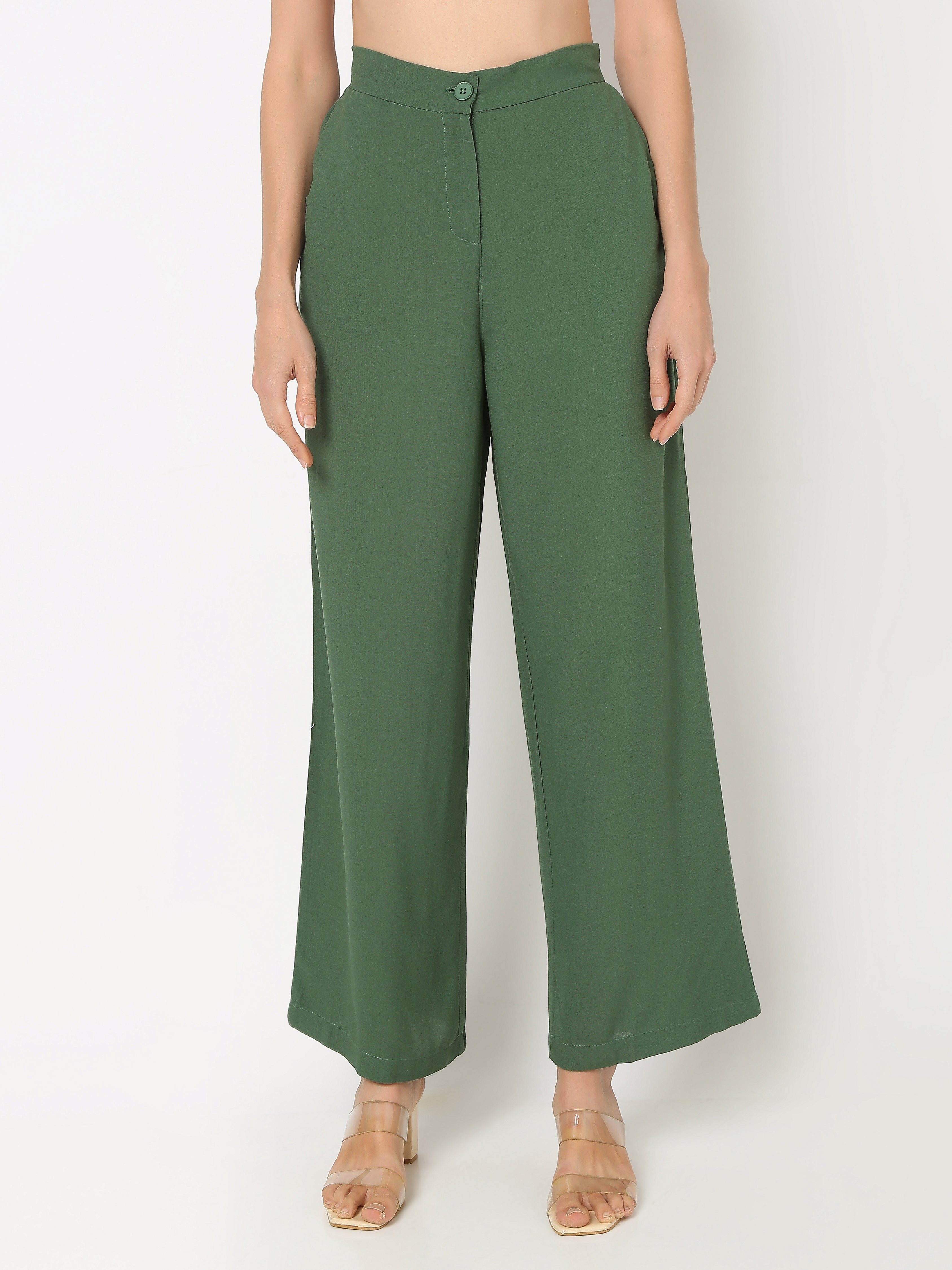 Women’s Printed Shirt & Solid Trouser Co-Ord Set