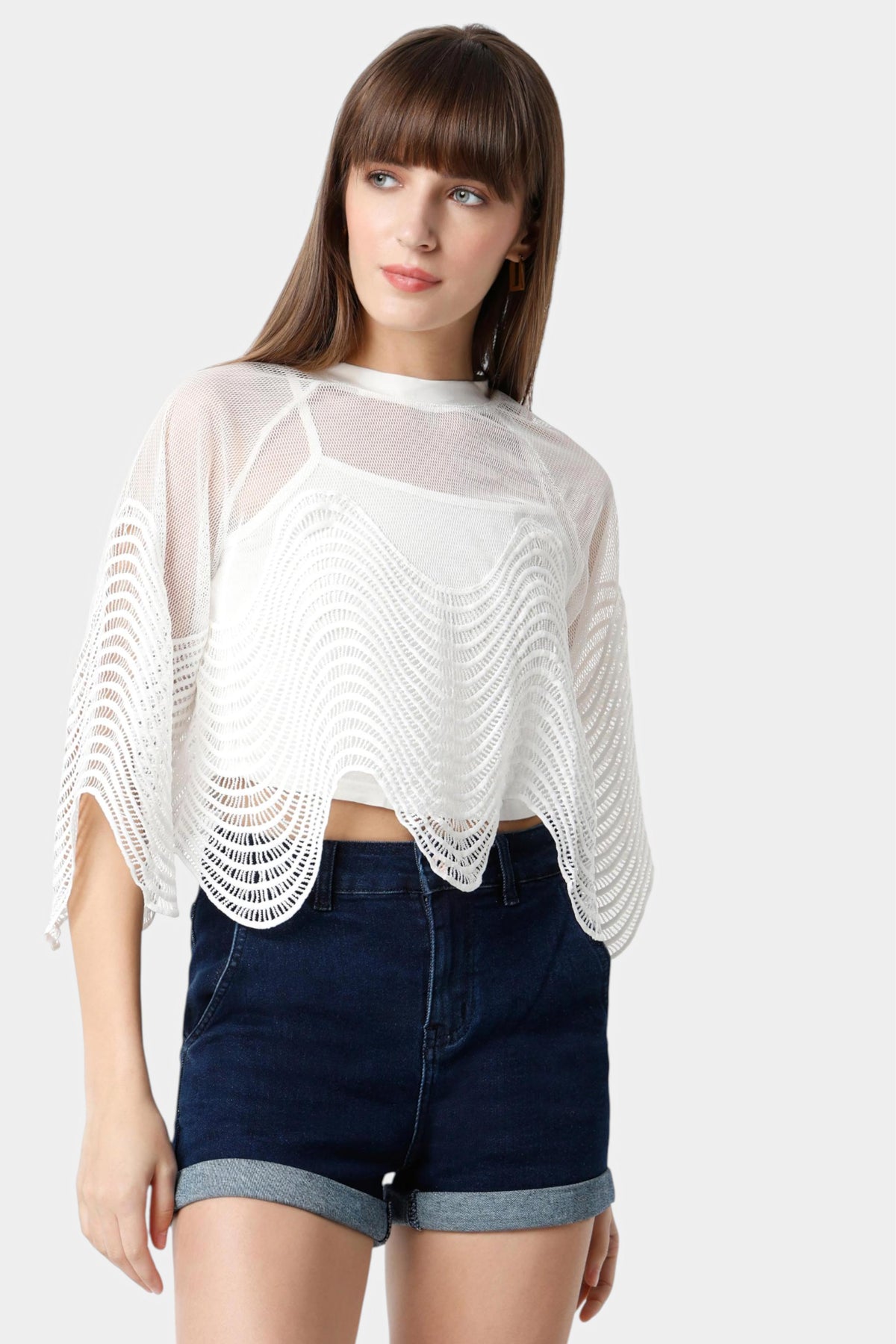 Mesh Crochet Crop Top