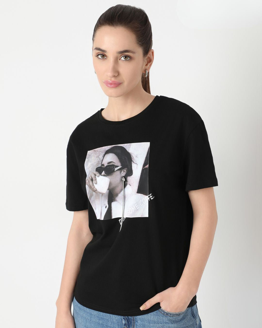White Relaxed Crew-Neck Tee
