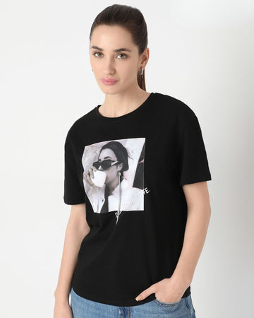 White Relaxed Crew-Neck Tee