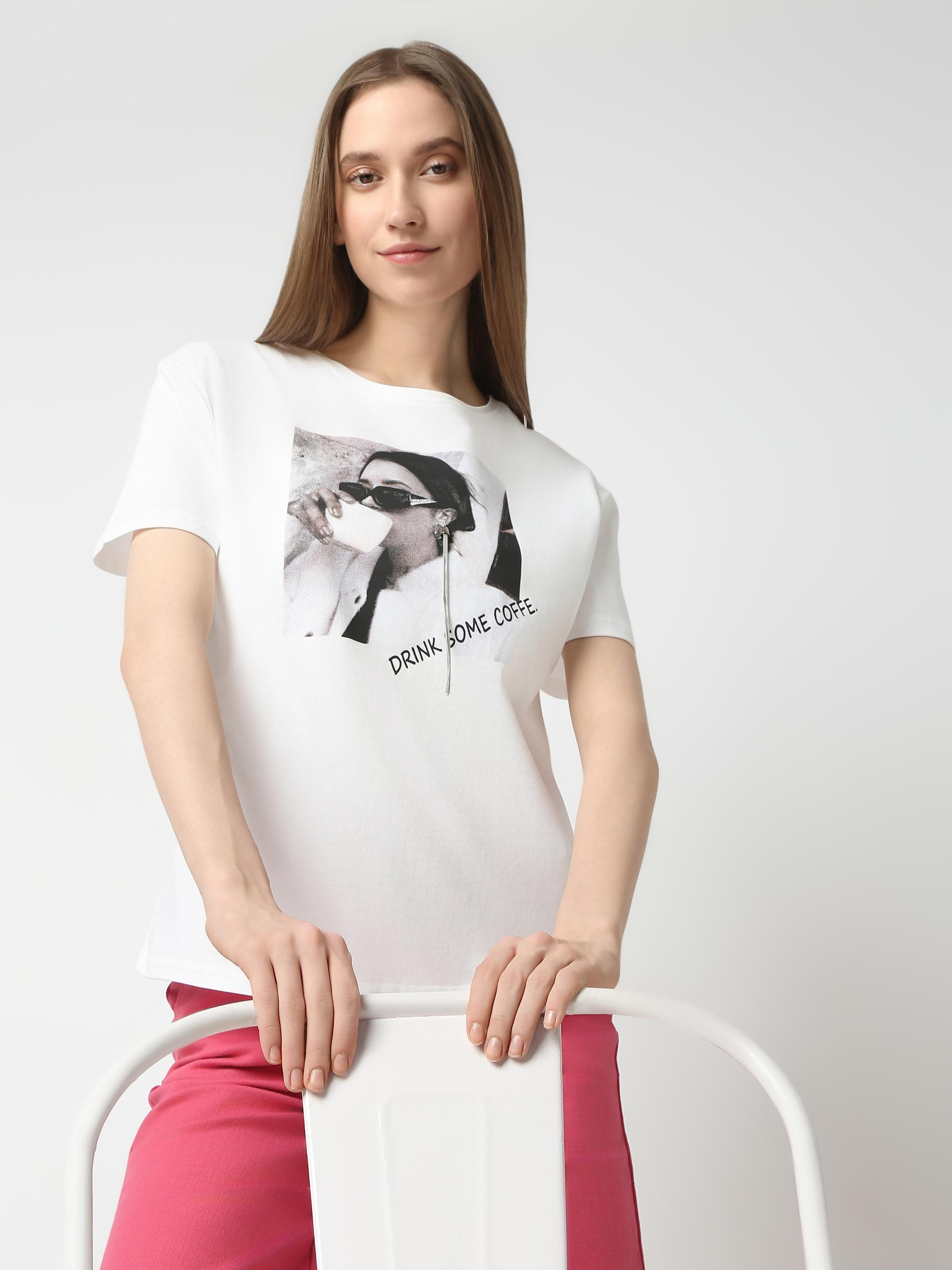White Relaxed Crew-Neck Tee