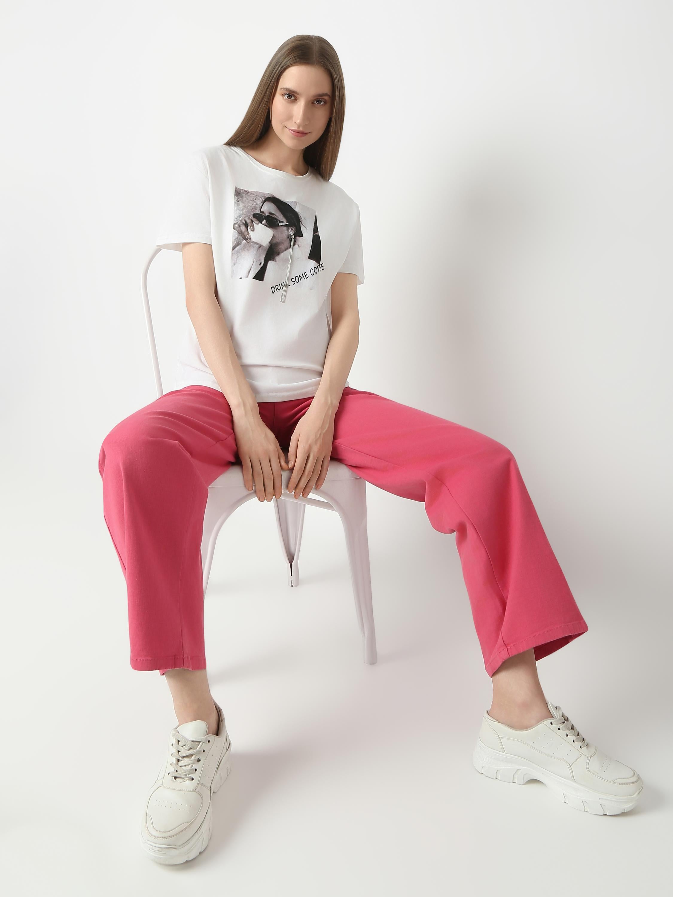White Relaxed Crew-Neck Tee