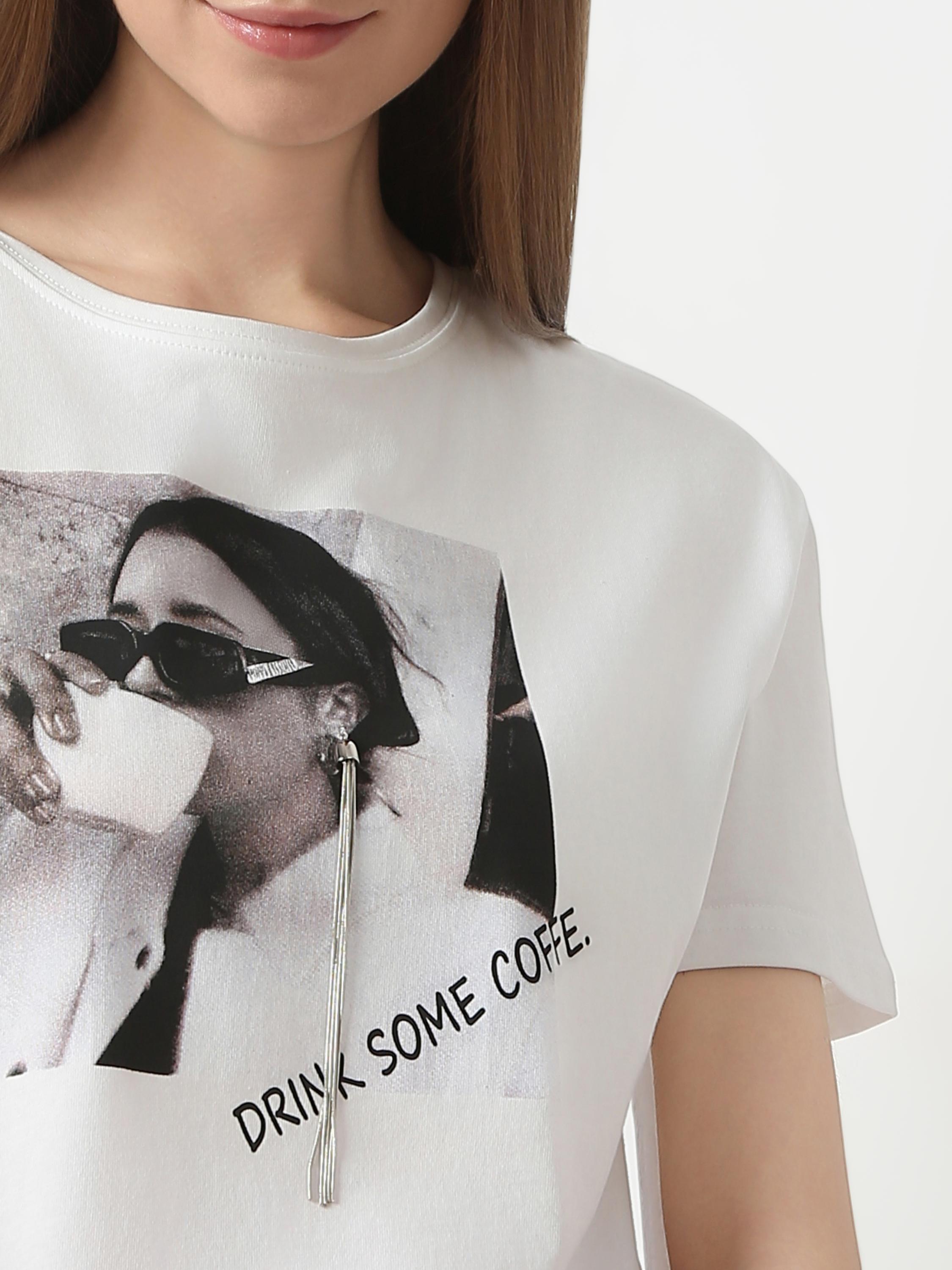 White Relaxed Crew-Neck Tee