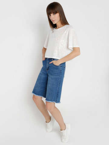 Metallic Pattern Relaxed Tee