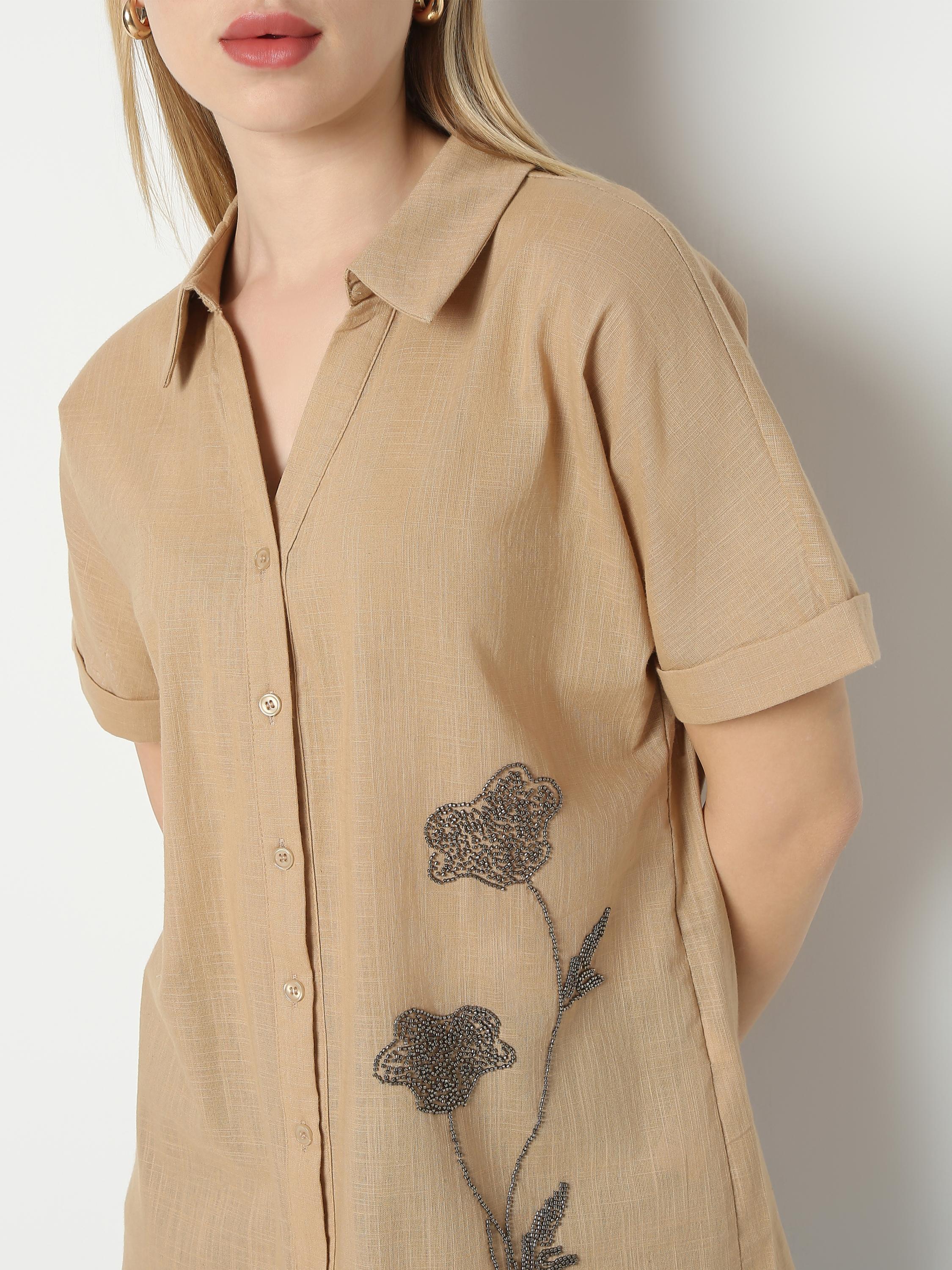 Black Relaxed Short-Sleeve Shirt