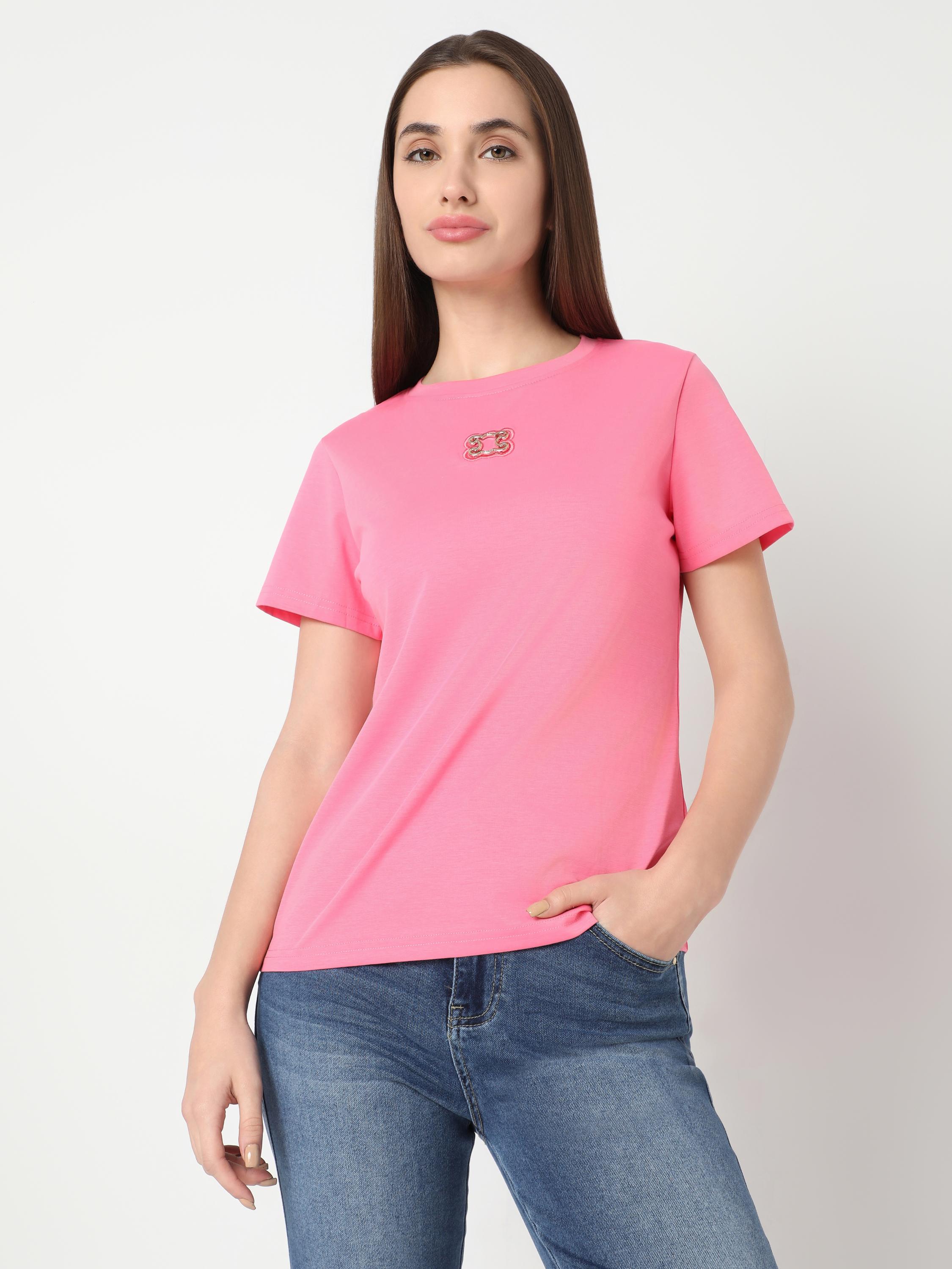 Mustard Yellow Slim-Fit Crew-Neck Top