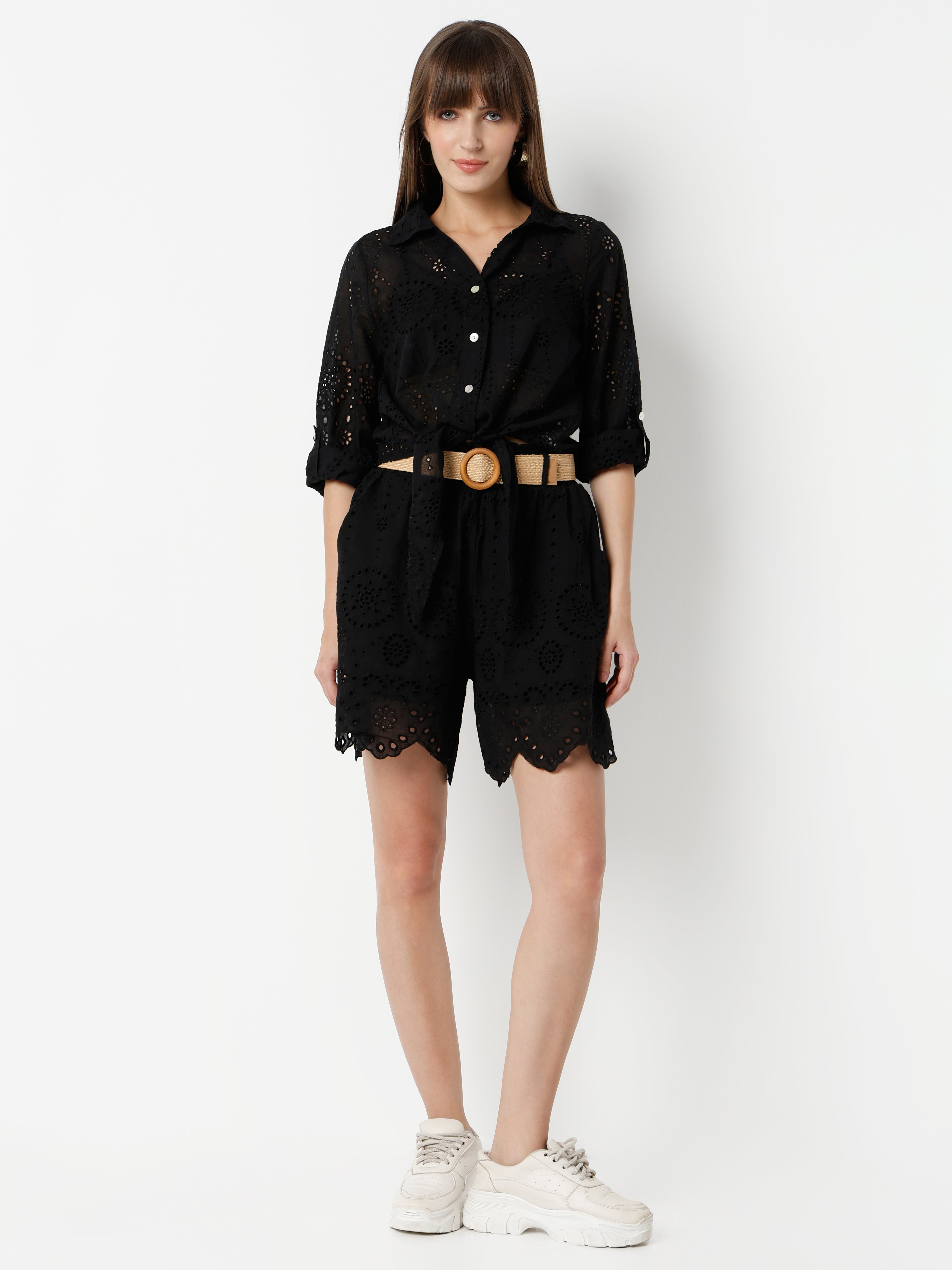 Women’s Co-ord Set – Shirt Top with Shorts