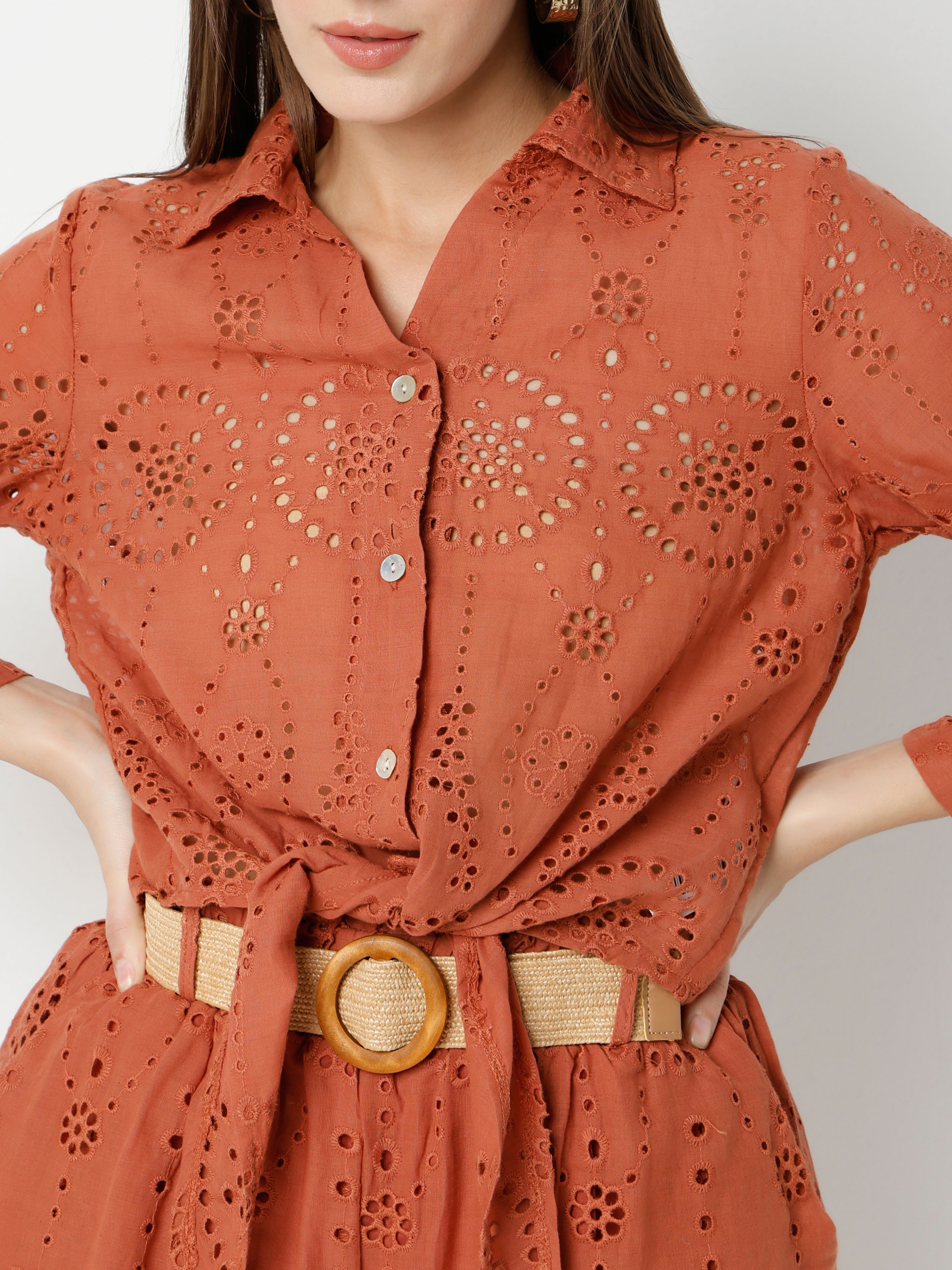 Women’s Co-ord Set – Shirt Top with Shorts