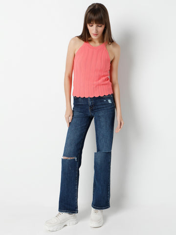 Textured Knit Halter Top