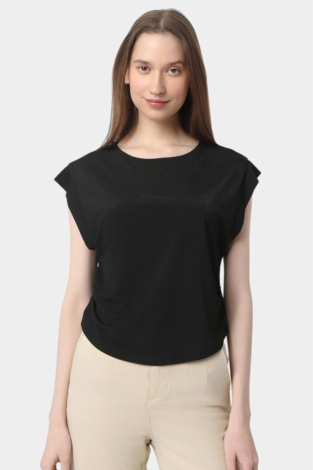 Solid Extended Sleeve Top