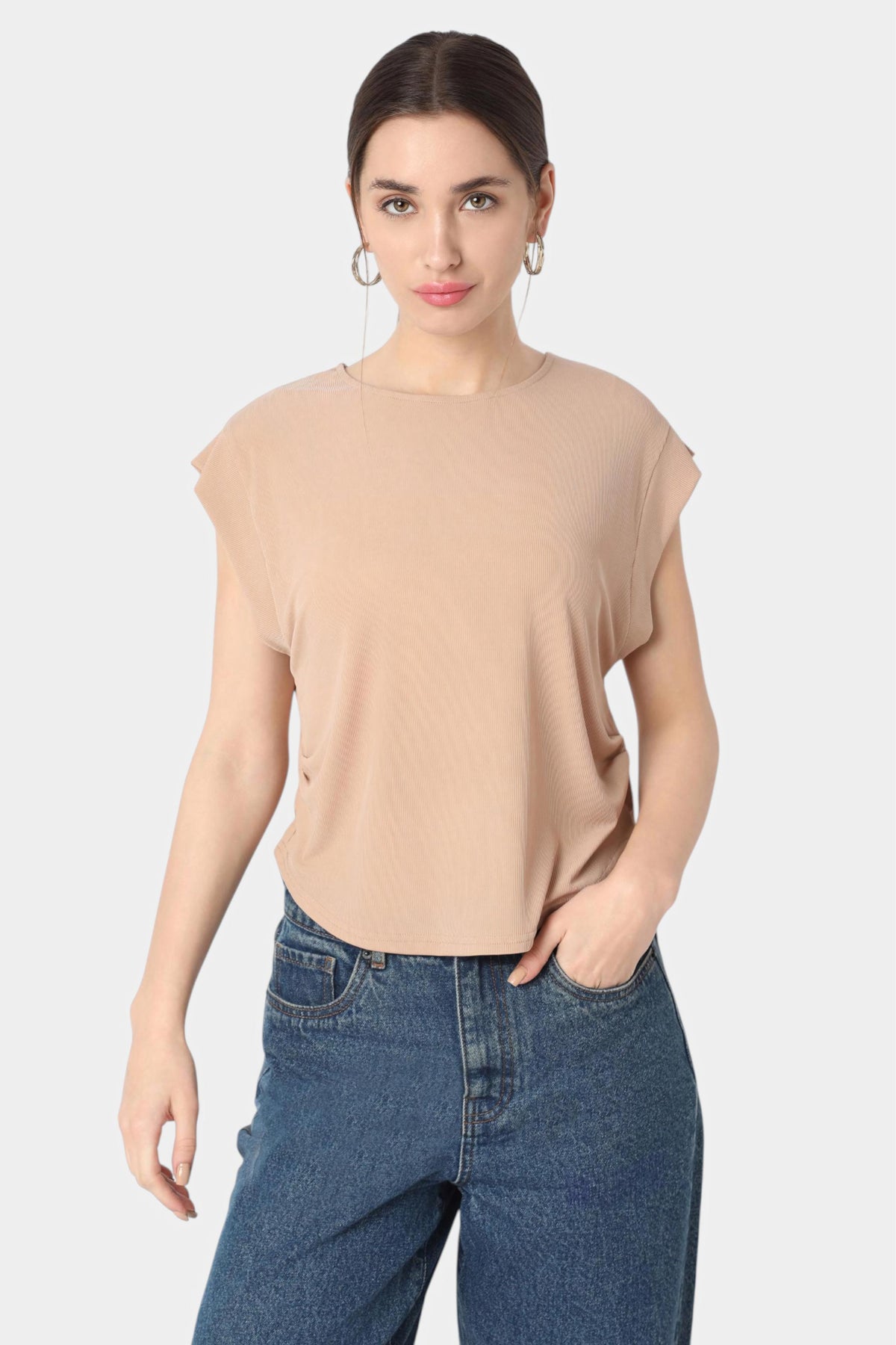 Solid Extended Sleeve Top