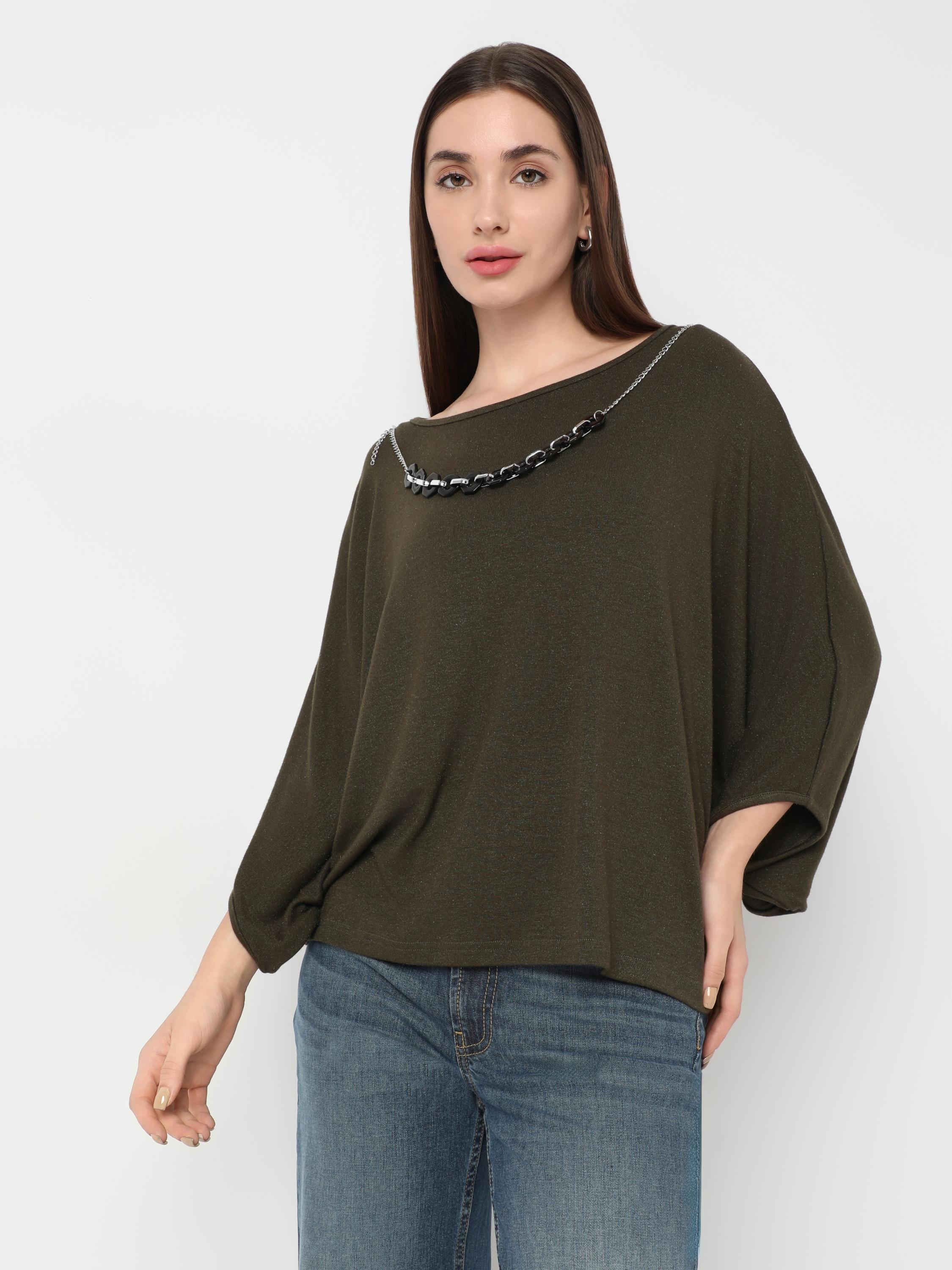 Statement Chain Detail Relaxed Top