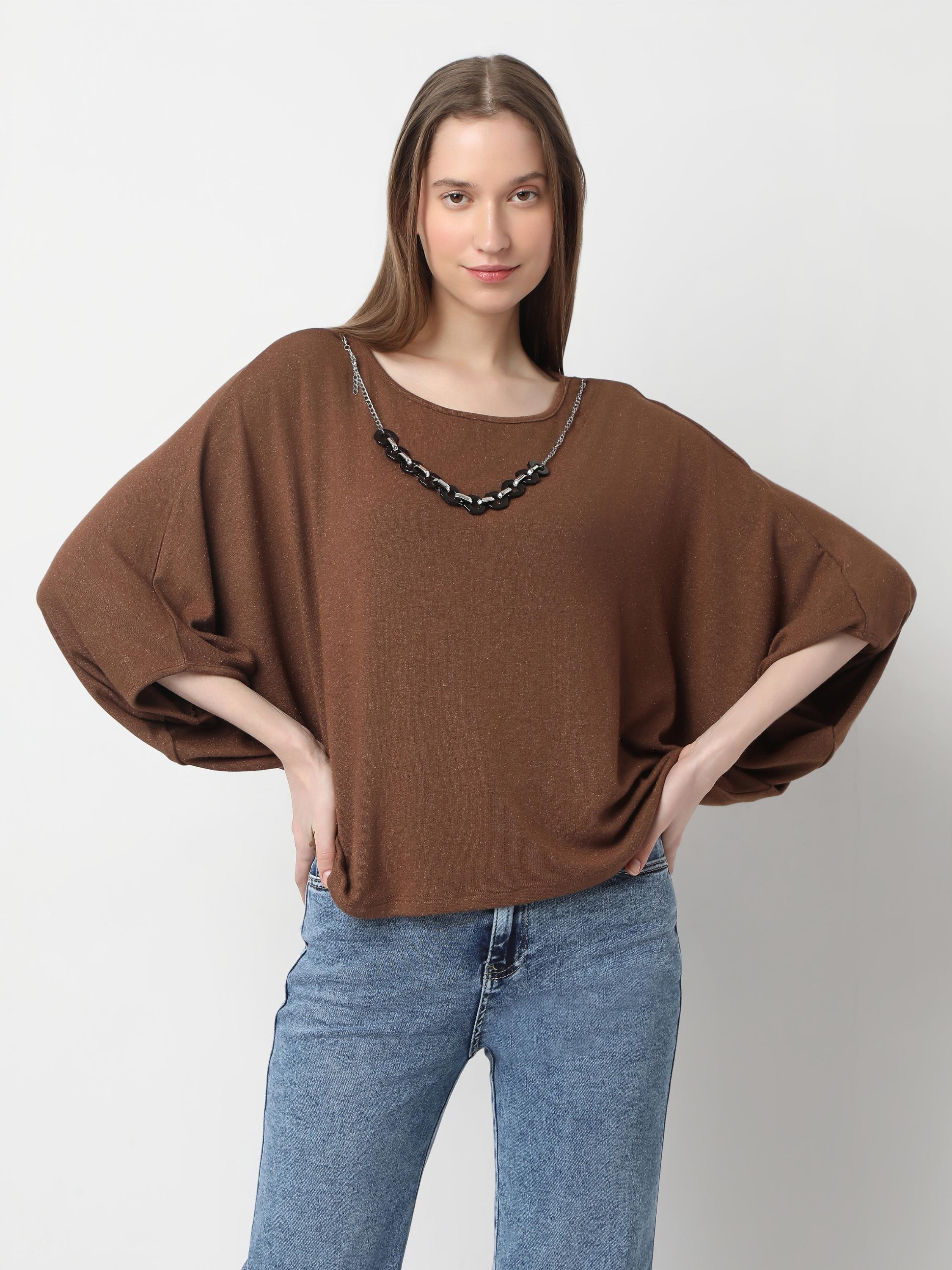 Statement Chain Detail Relaxed Top