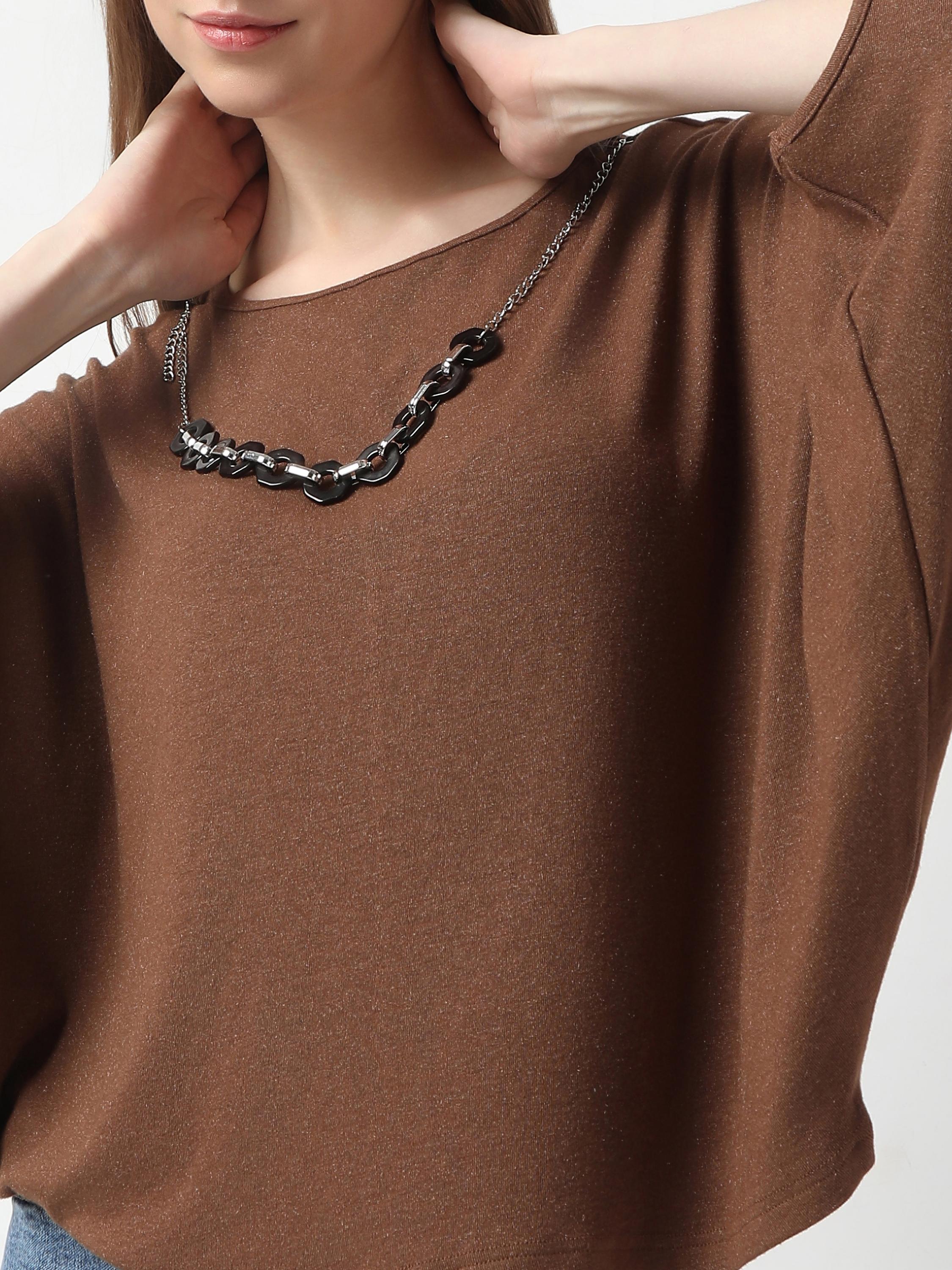 Statement Chain Detail Relaxed Top