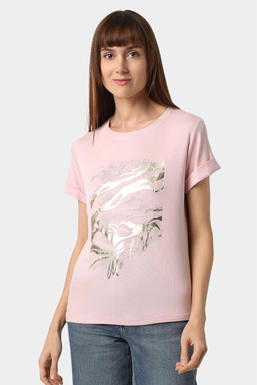 Metallic Foil Graphic T-Shirt