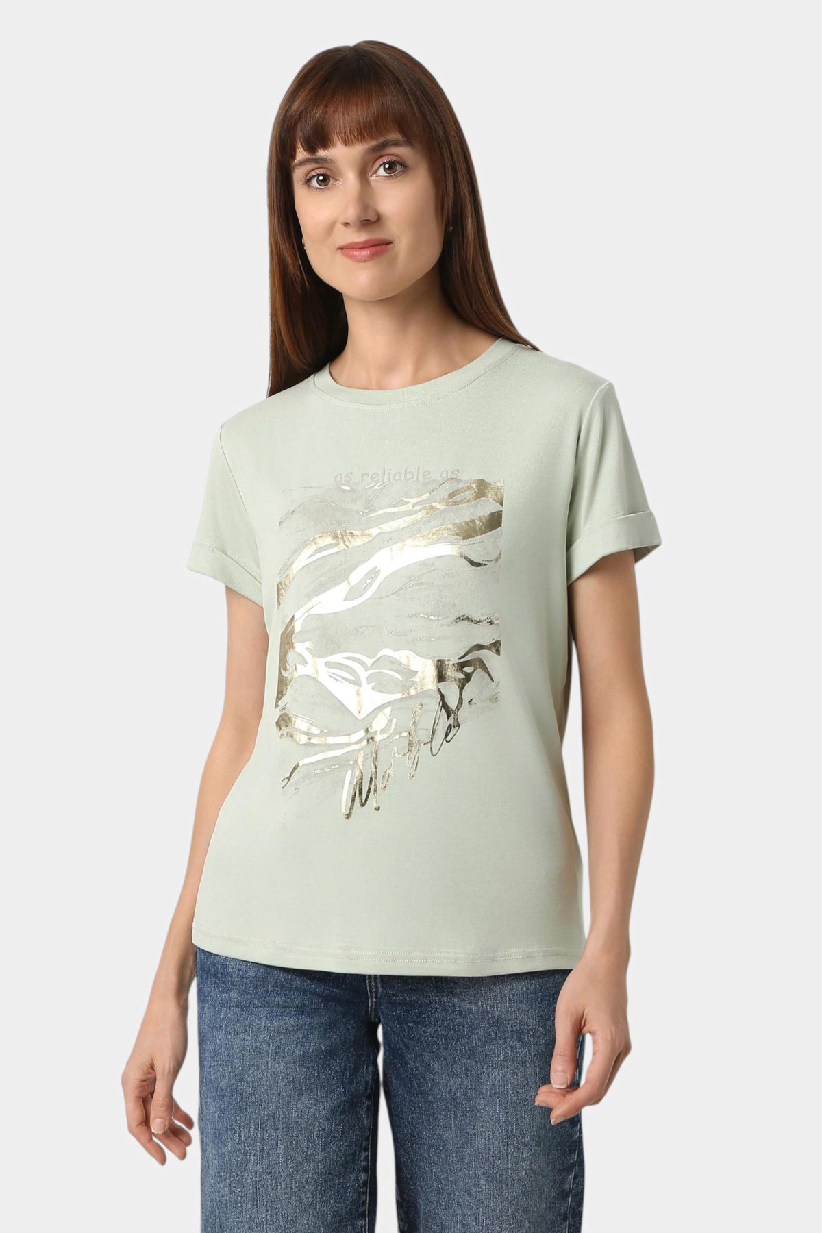 Metallic Foil Graphic T-Shirt