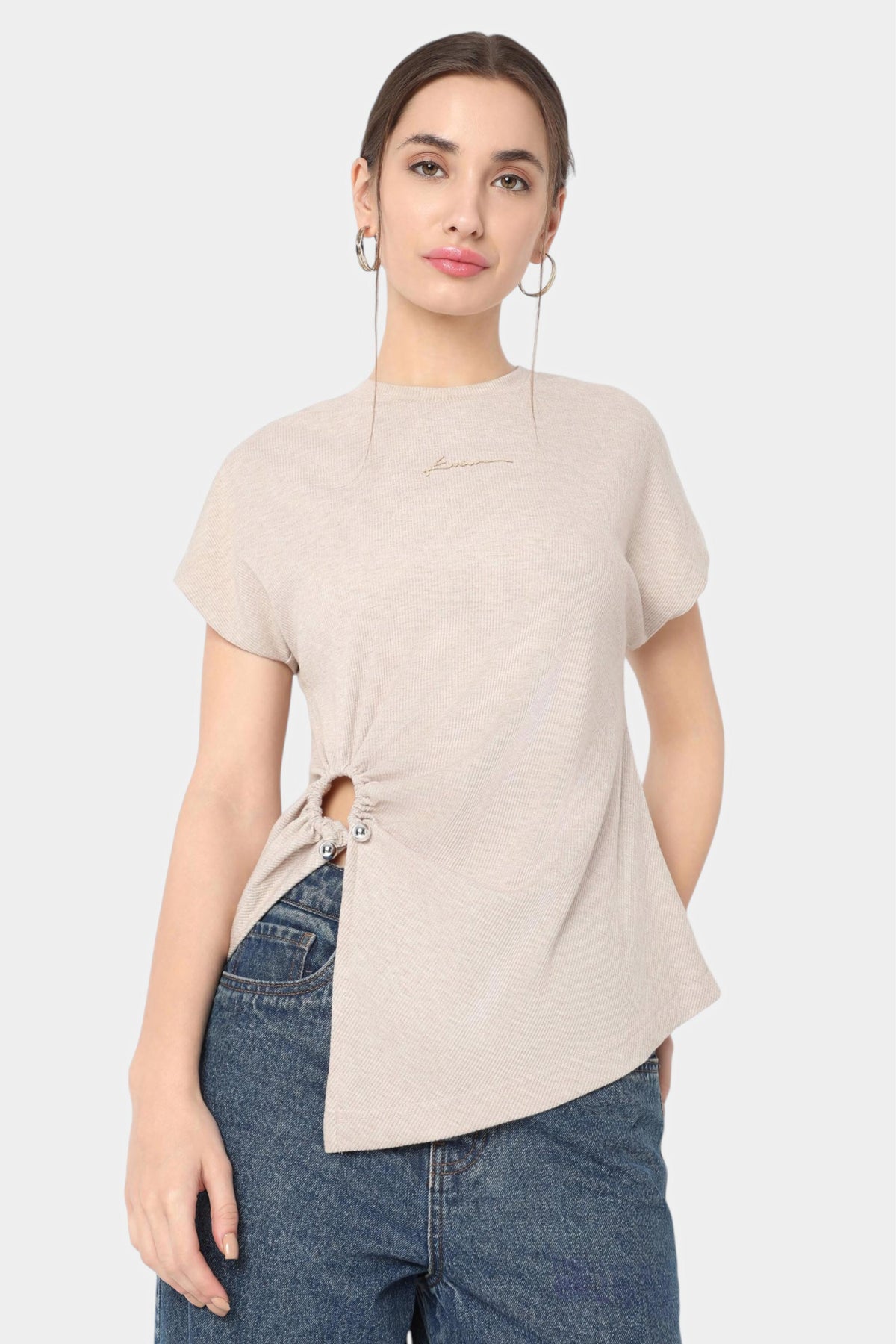 Asymmetric Top with Ring Cut-Out Detail