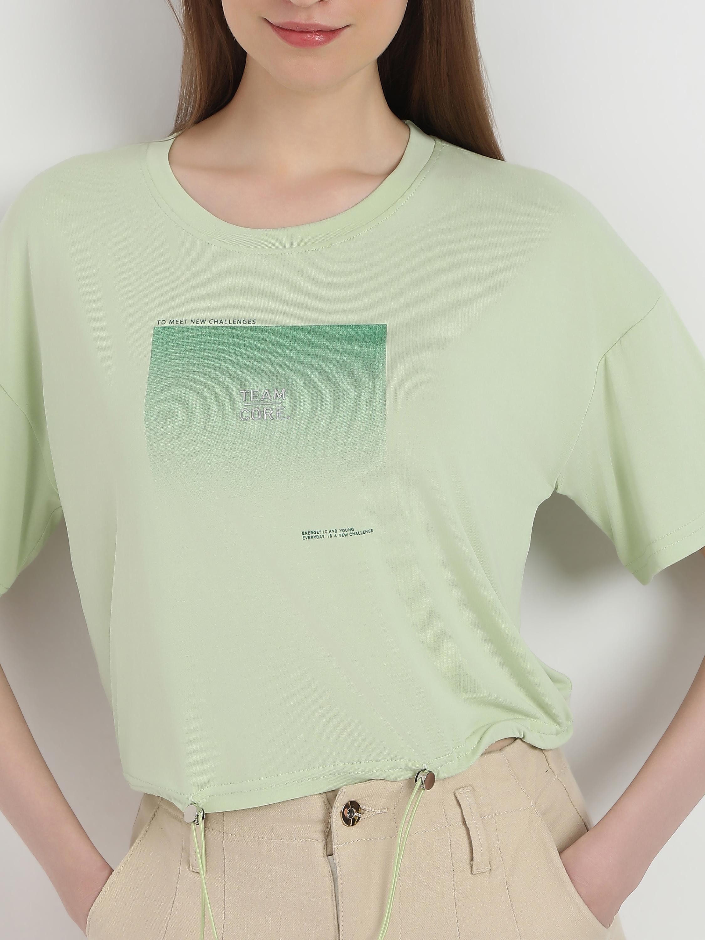 Team Core Graphic Drawstring Crop Tee