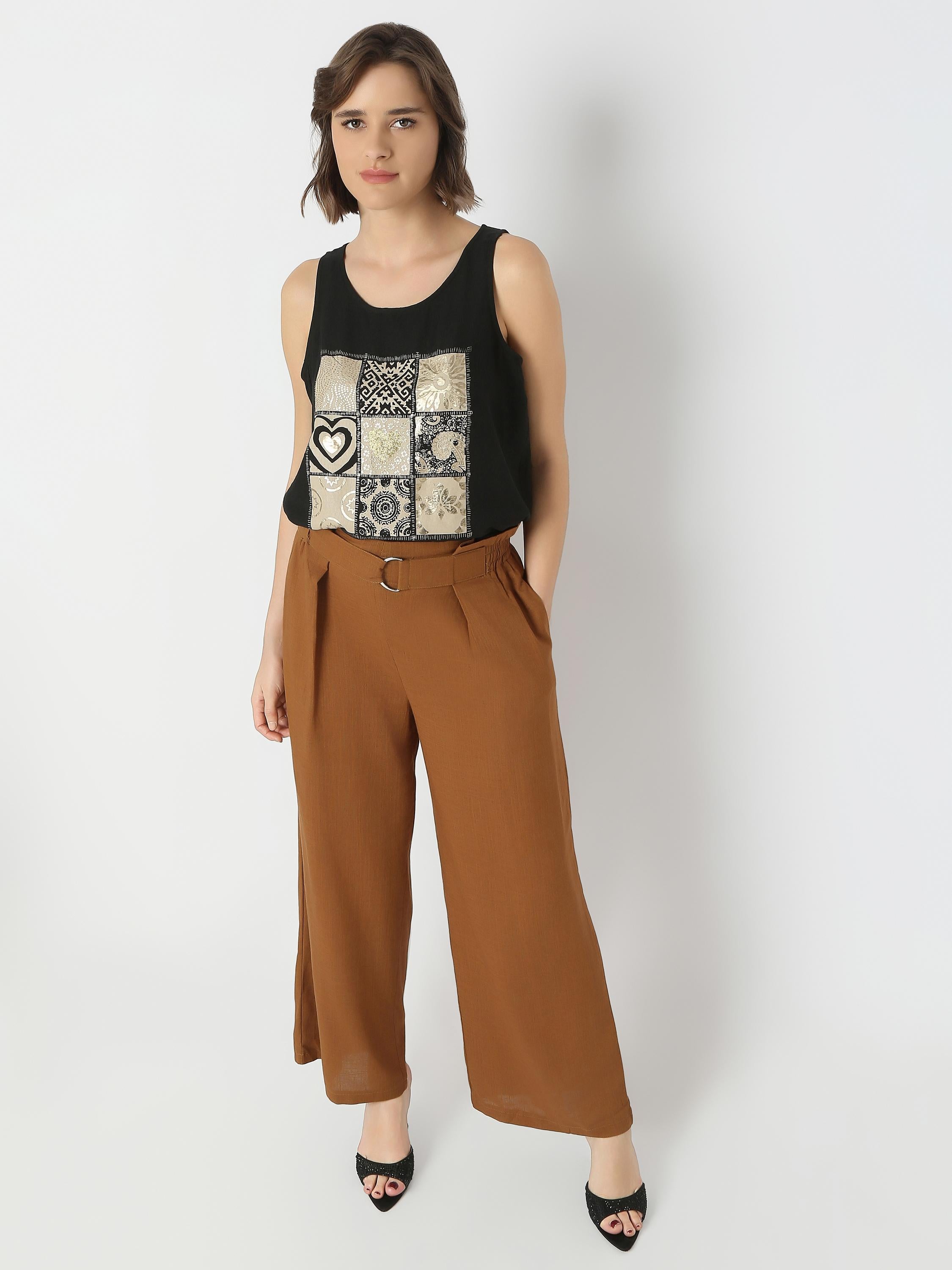 Printed Sleeveless Casual Top