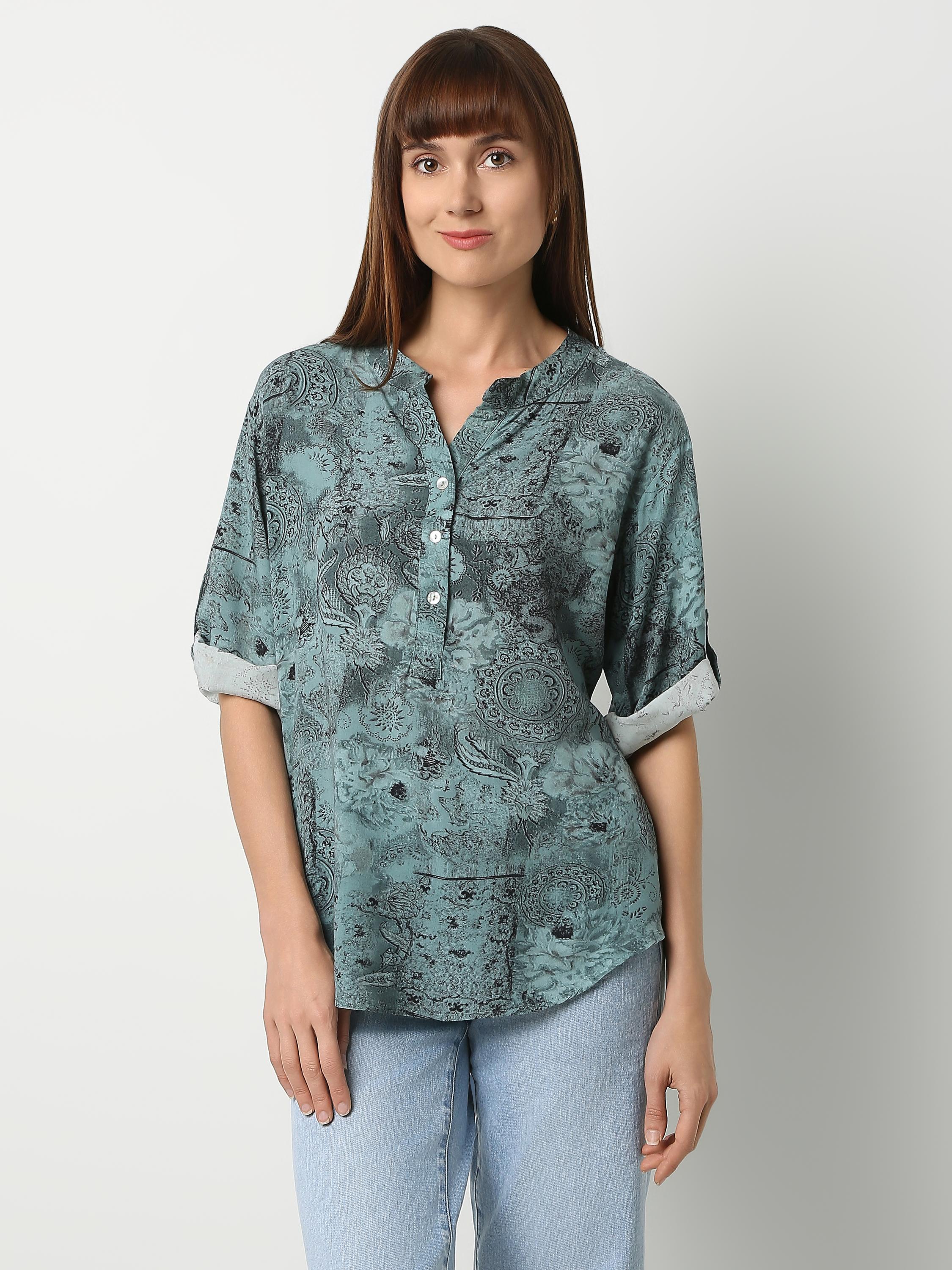 Floral Print Tunic Shirt
