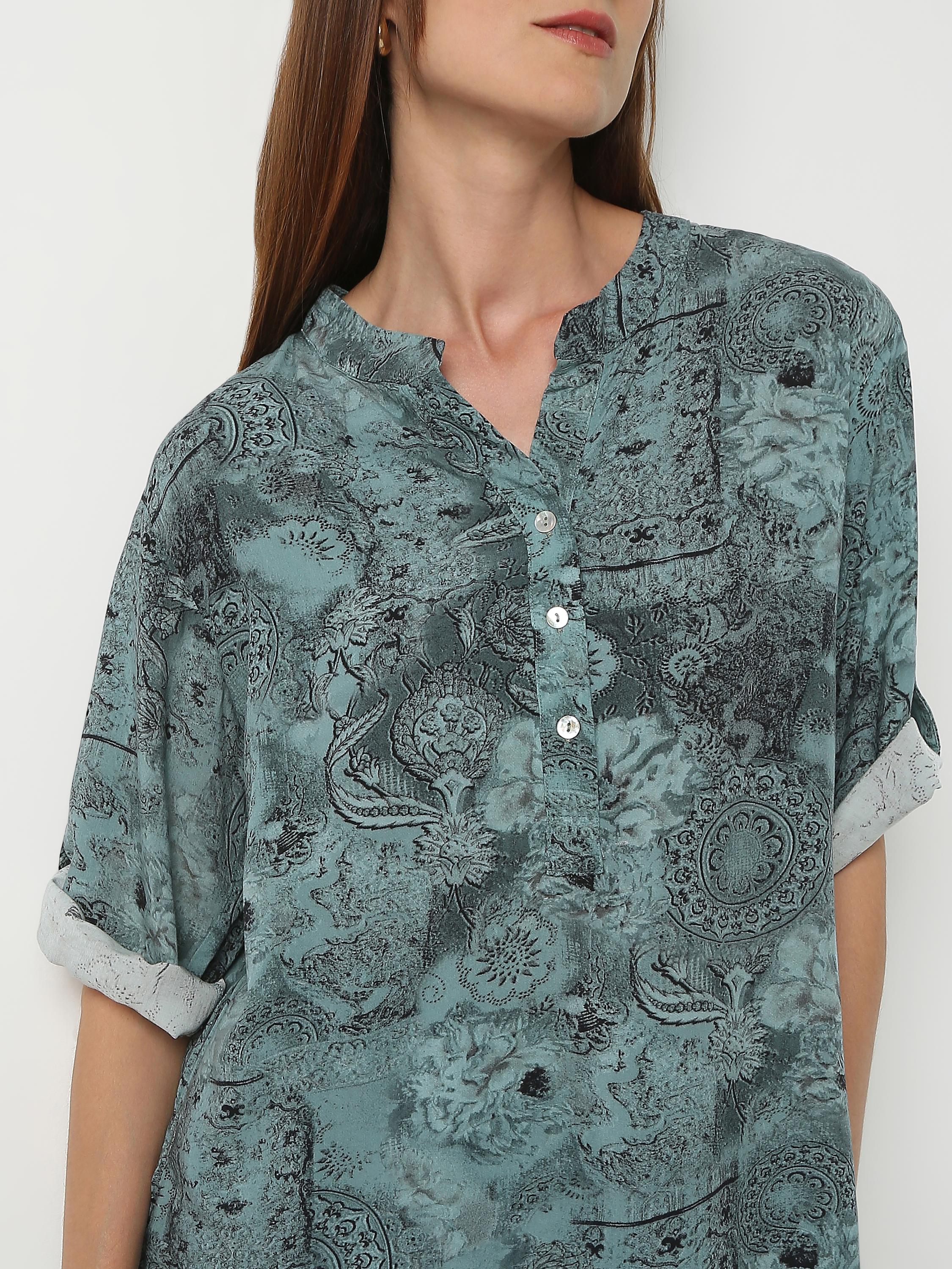 Floral Print Tunic Shirt