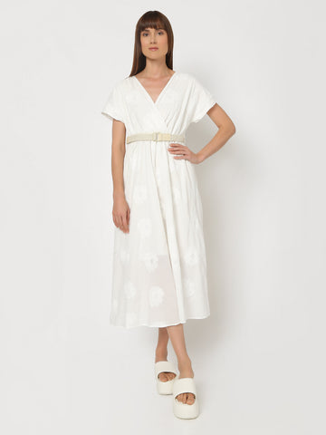 Women's Embroidered Wrap Dress
