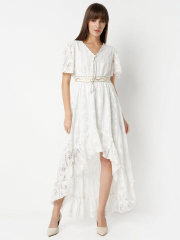 Women's Lace High-Low Dress