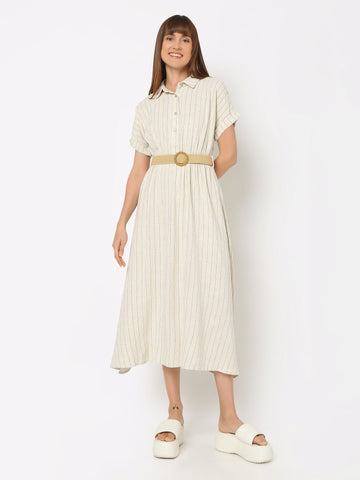 Women's Striped Shirt Dress