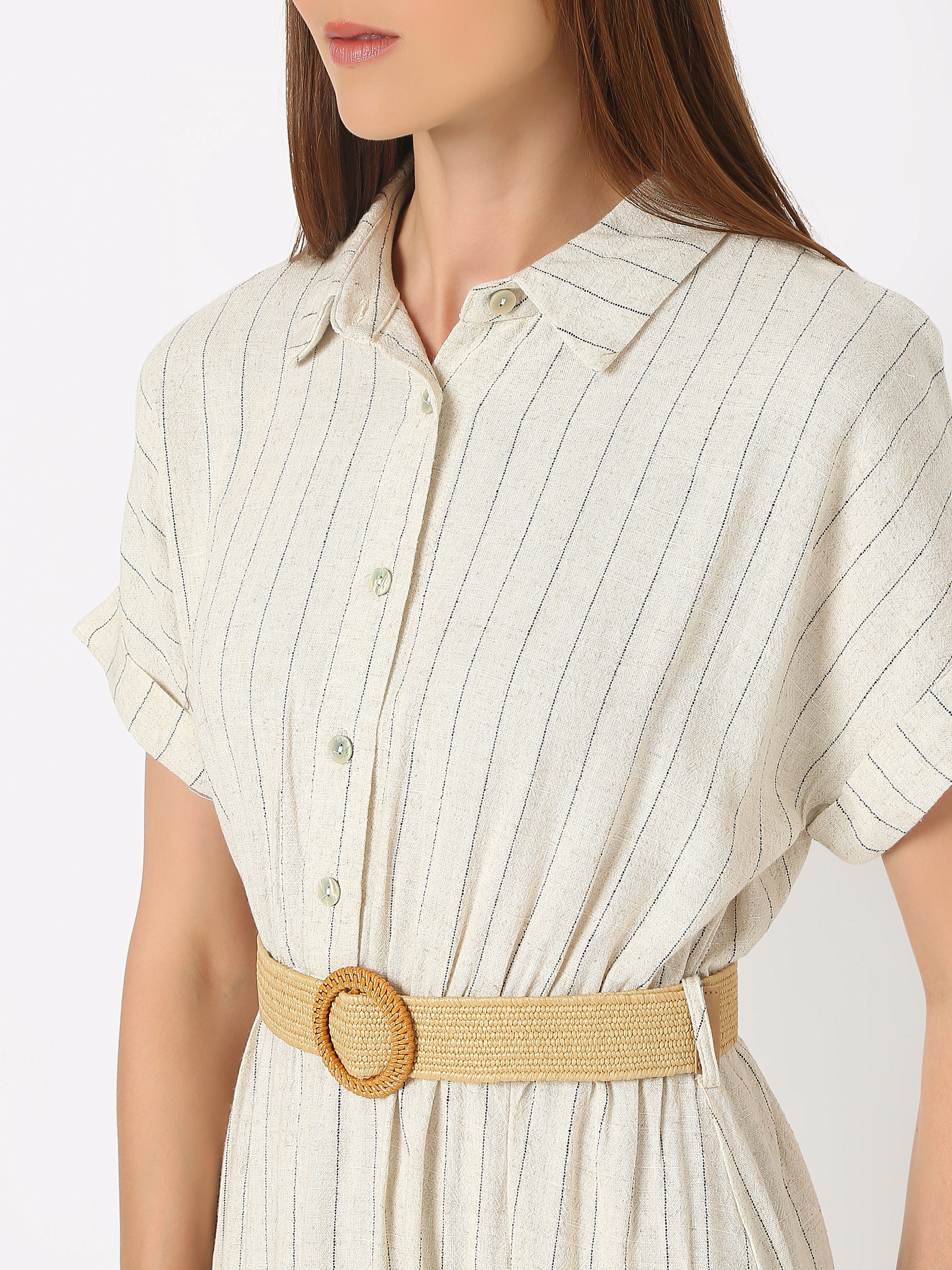 Women's Striped Shirt Dress