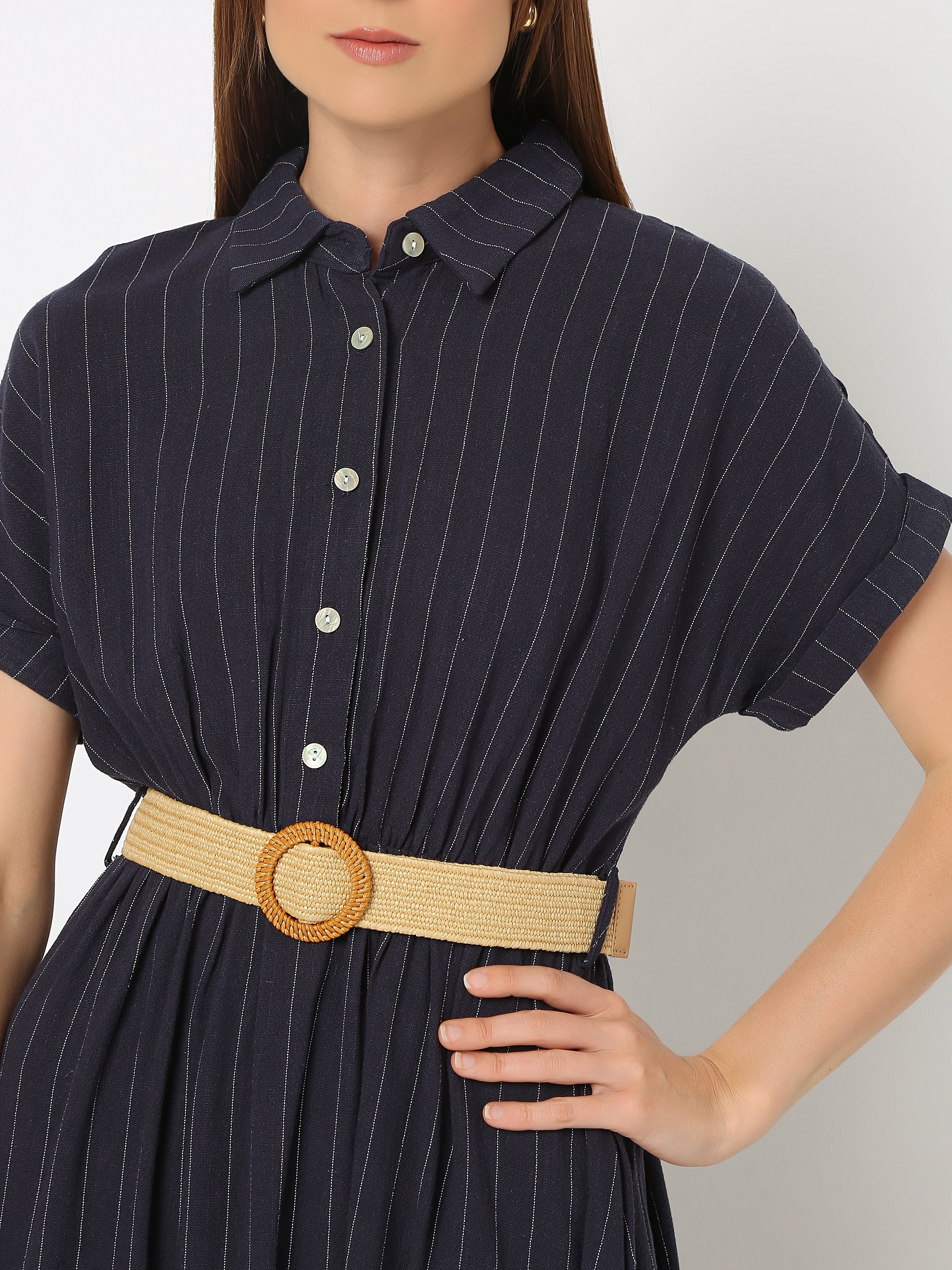 Women's Striped Shirt Dress