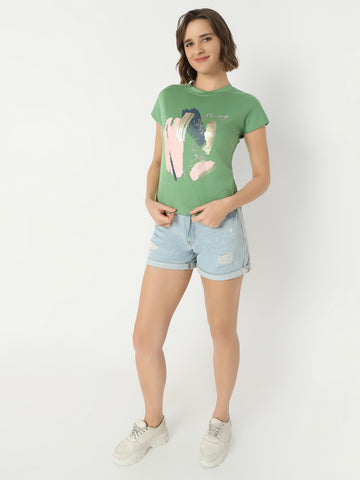 Fitted Crew-Neck Top