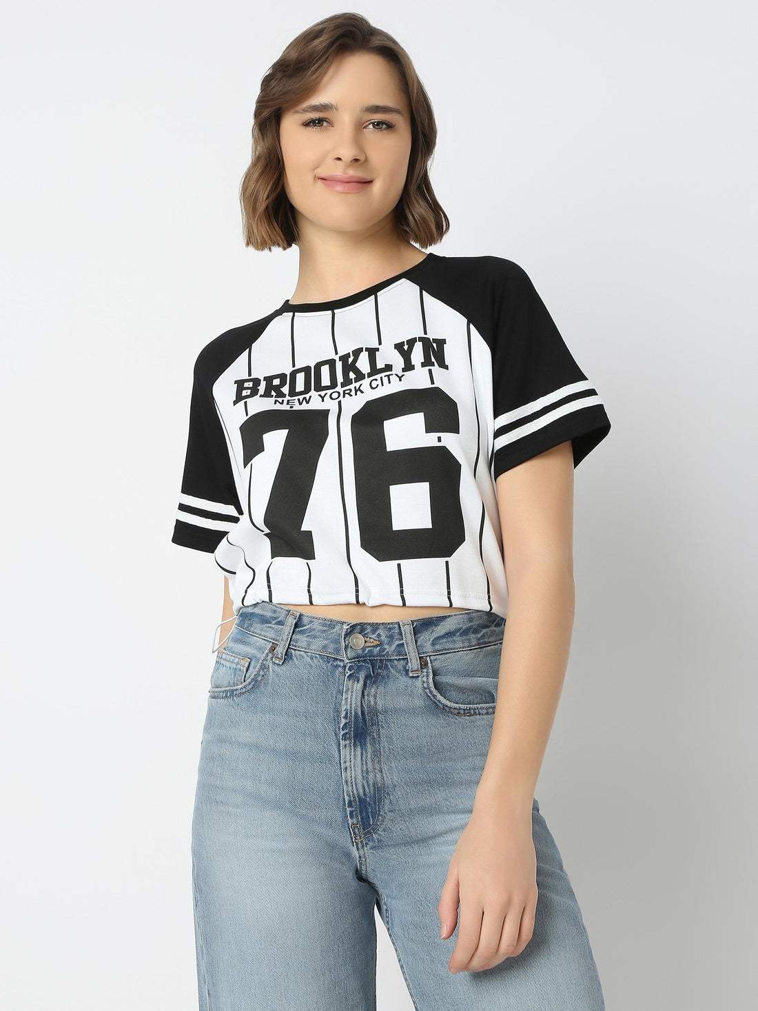 Vertical Pinstripe Crop Top