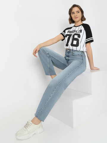 Vertical Pinstripe Crop Top