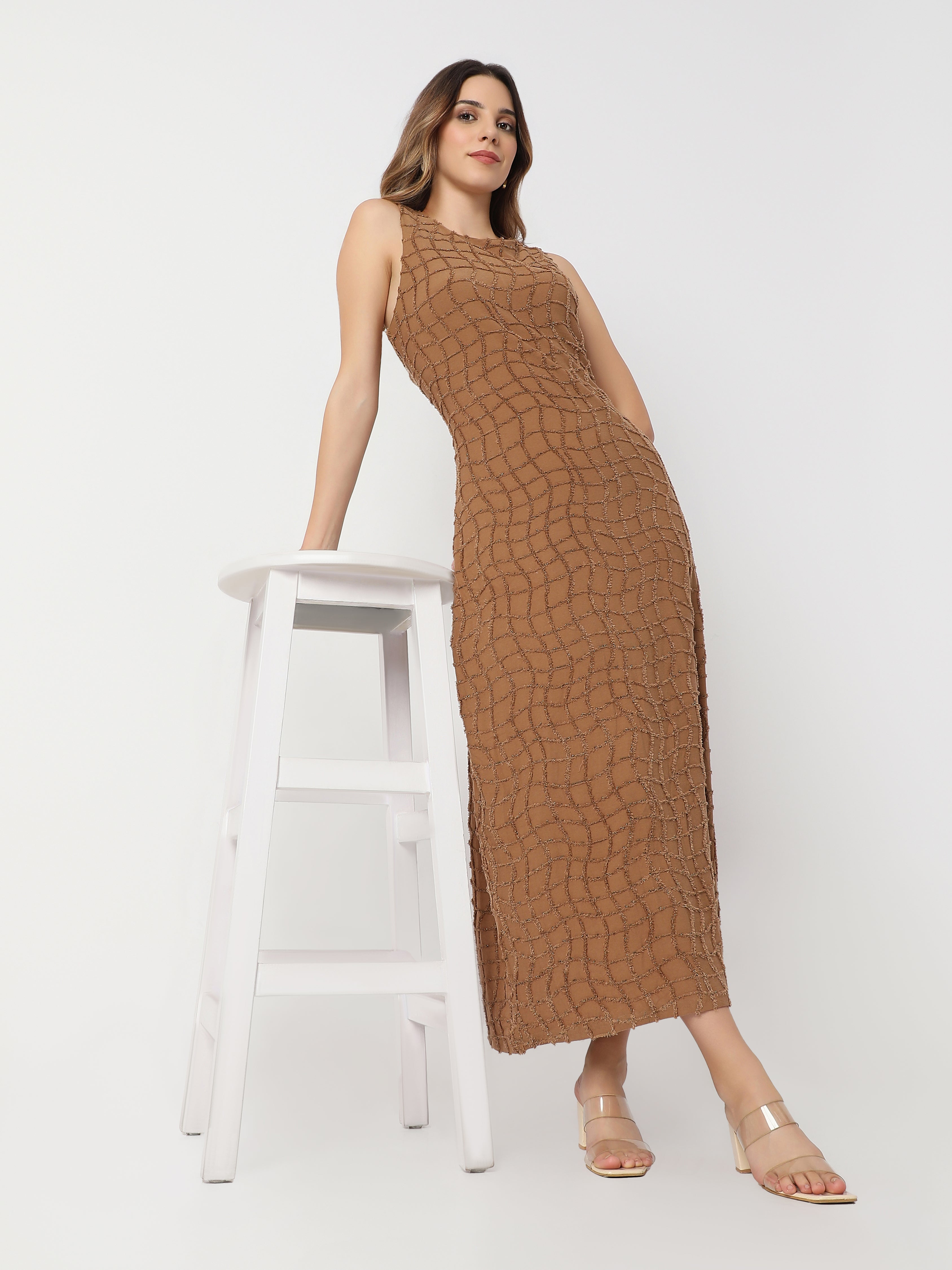 Women's Embellished Sleeveless Maxi Dress