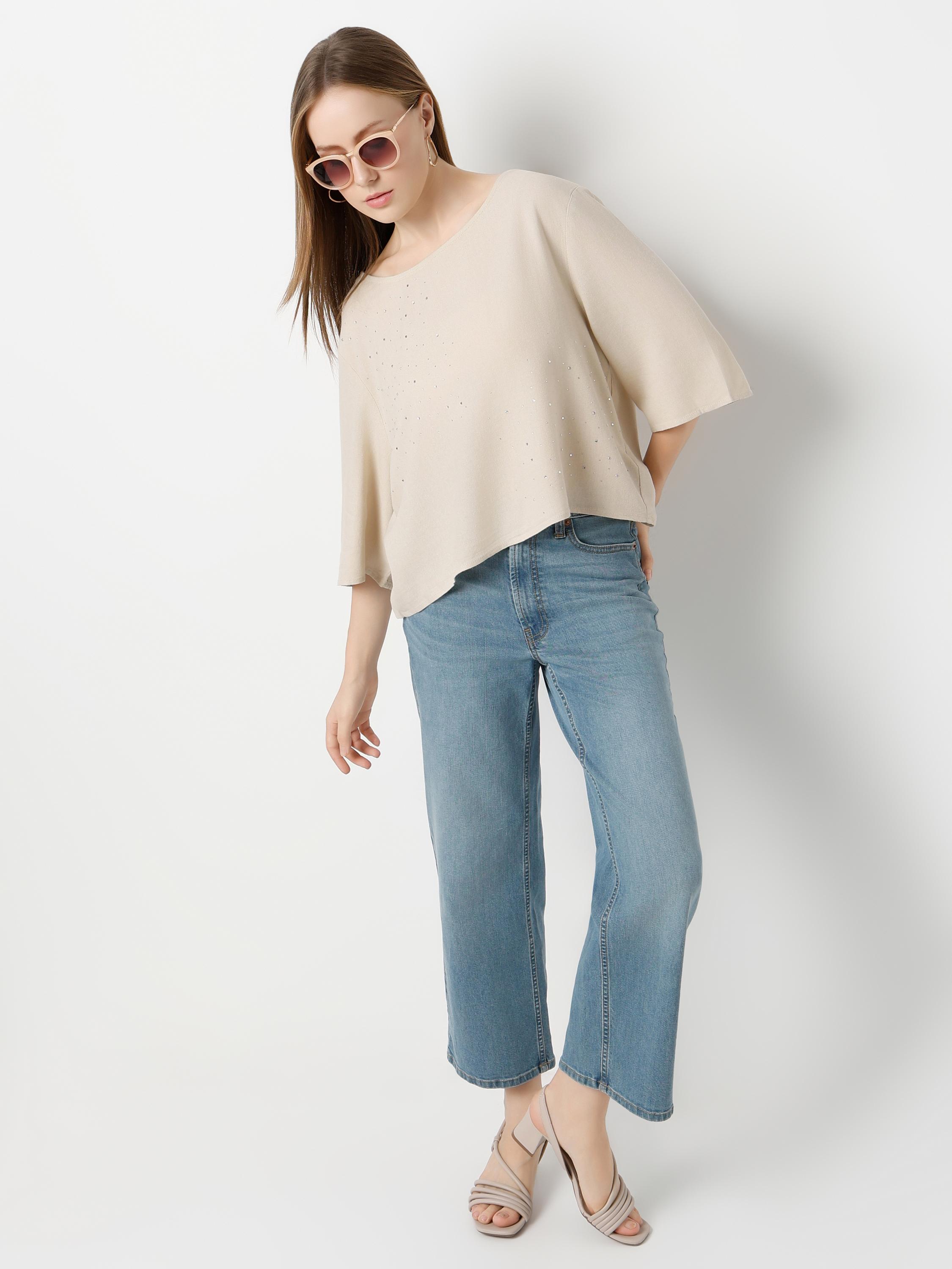 Rhinestone Detail Relaxed Top