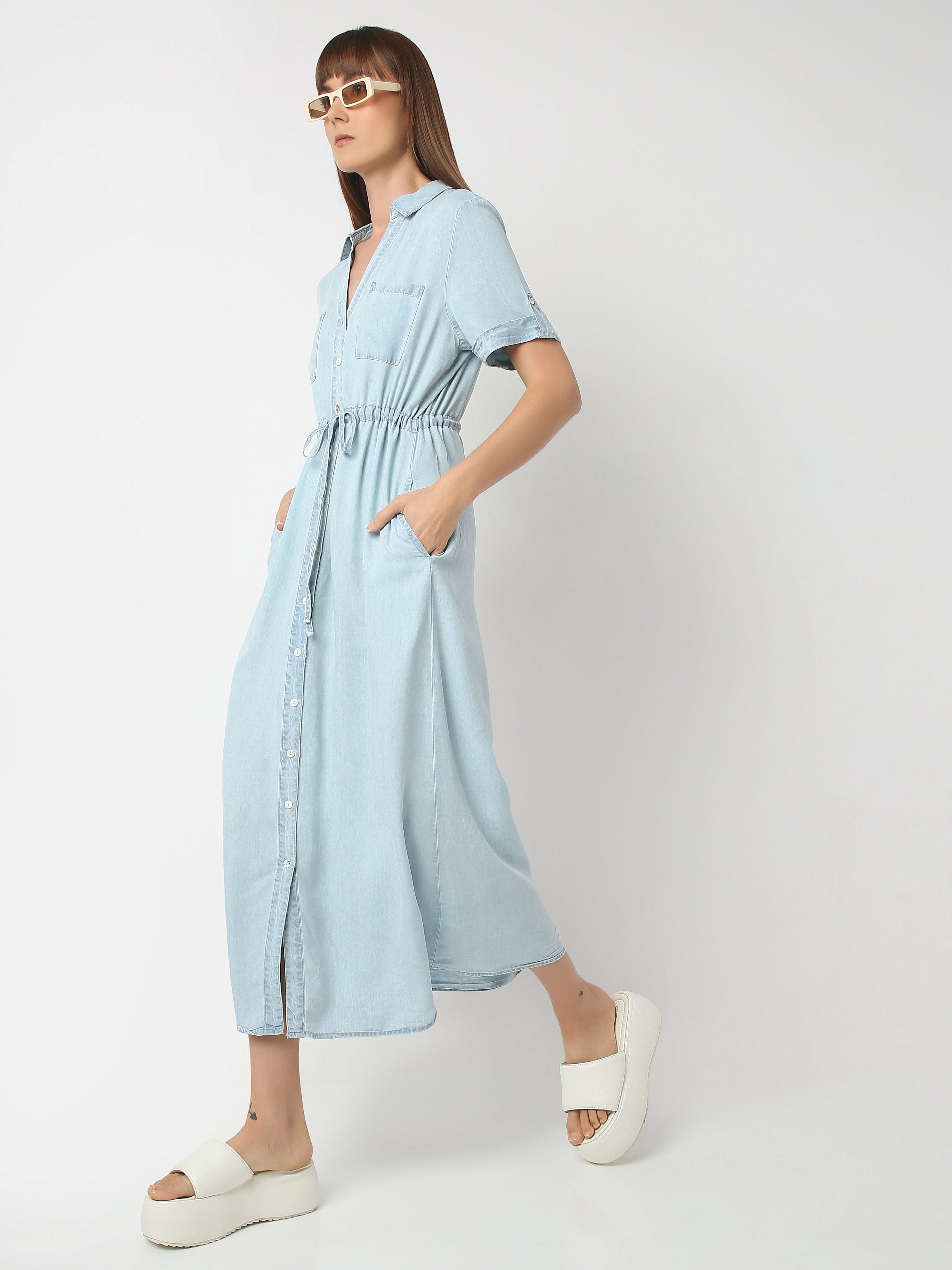 Everyday Ease Shirt Maxi Dress