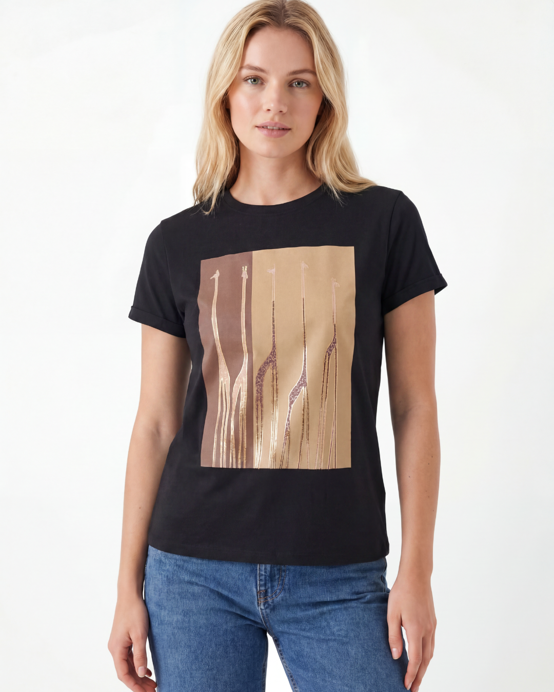 Giraffe Silhouette Print Tee