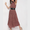 Glam High-Neck Midi Dress