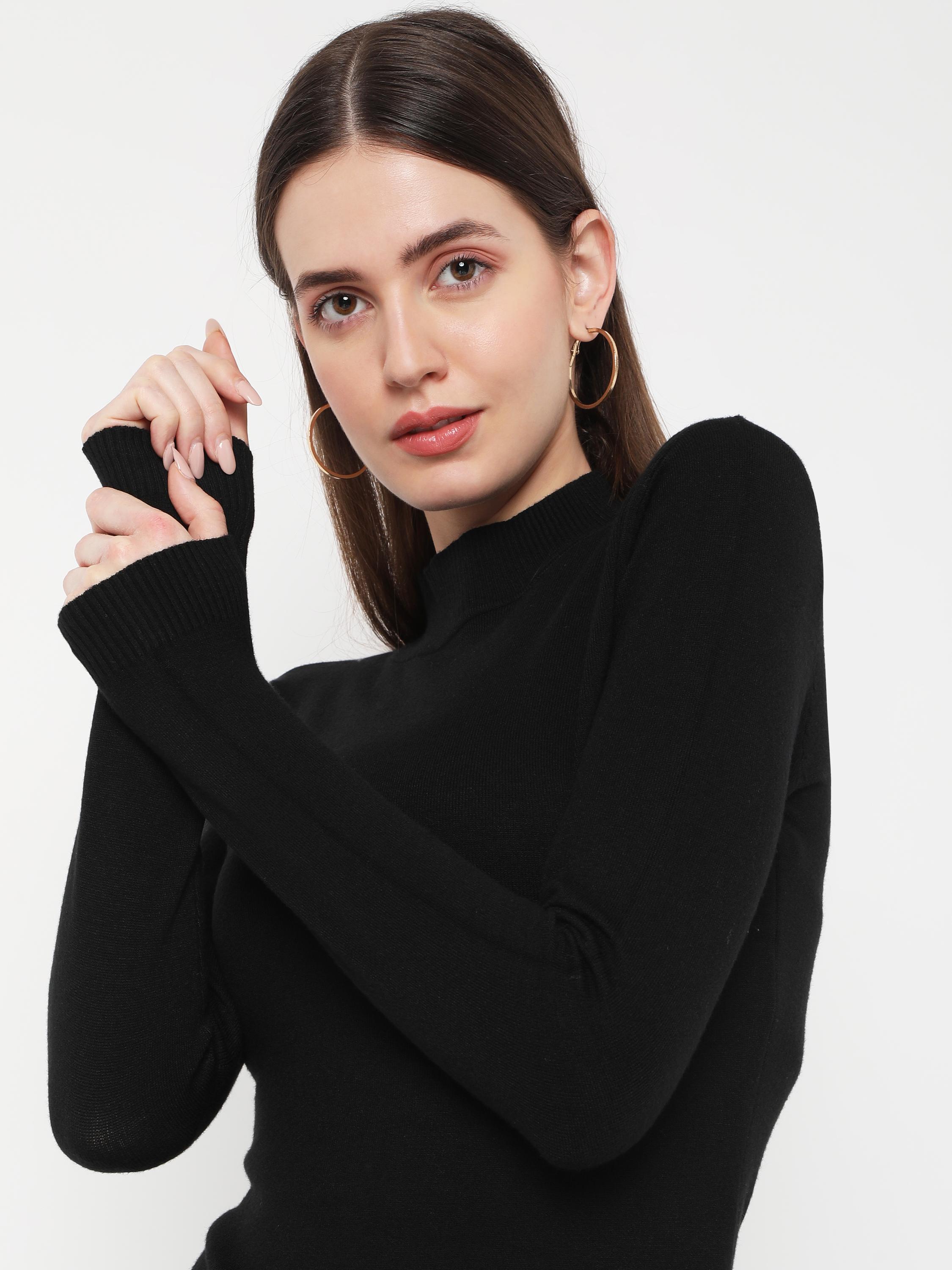 Classic High Neck Knit Sweater
