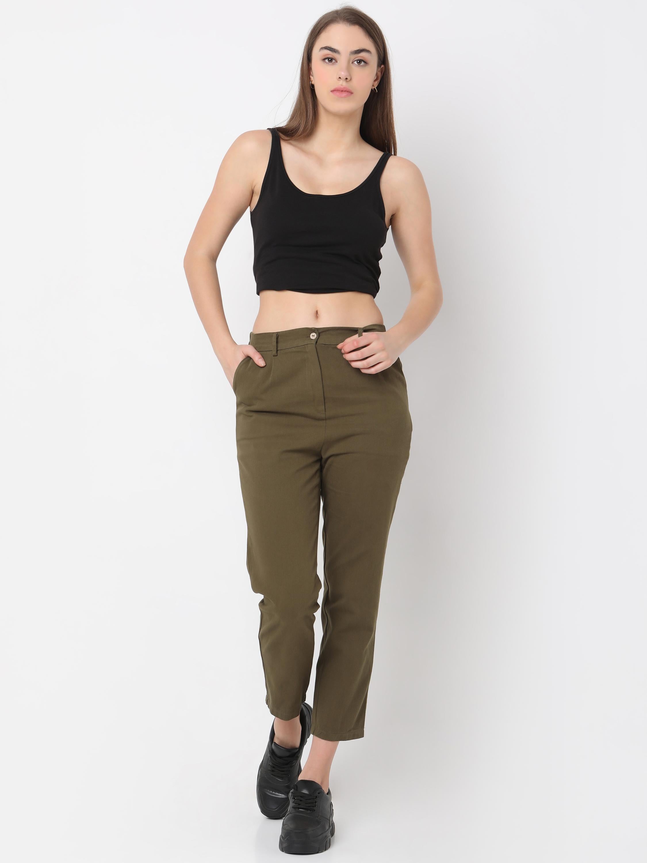 Slim Tapered Cropped Chino Trousers