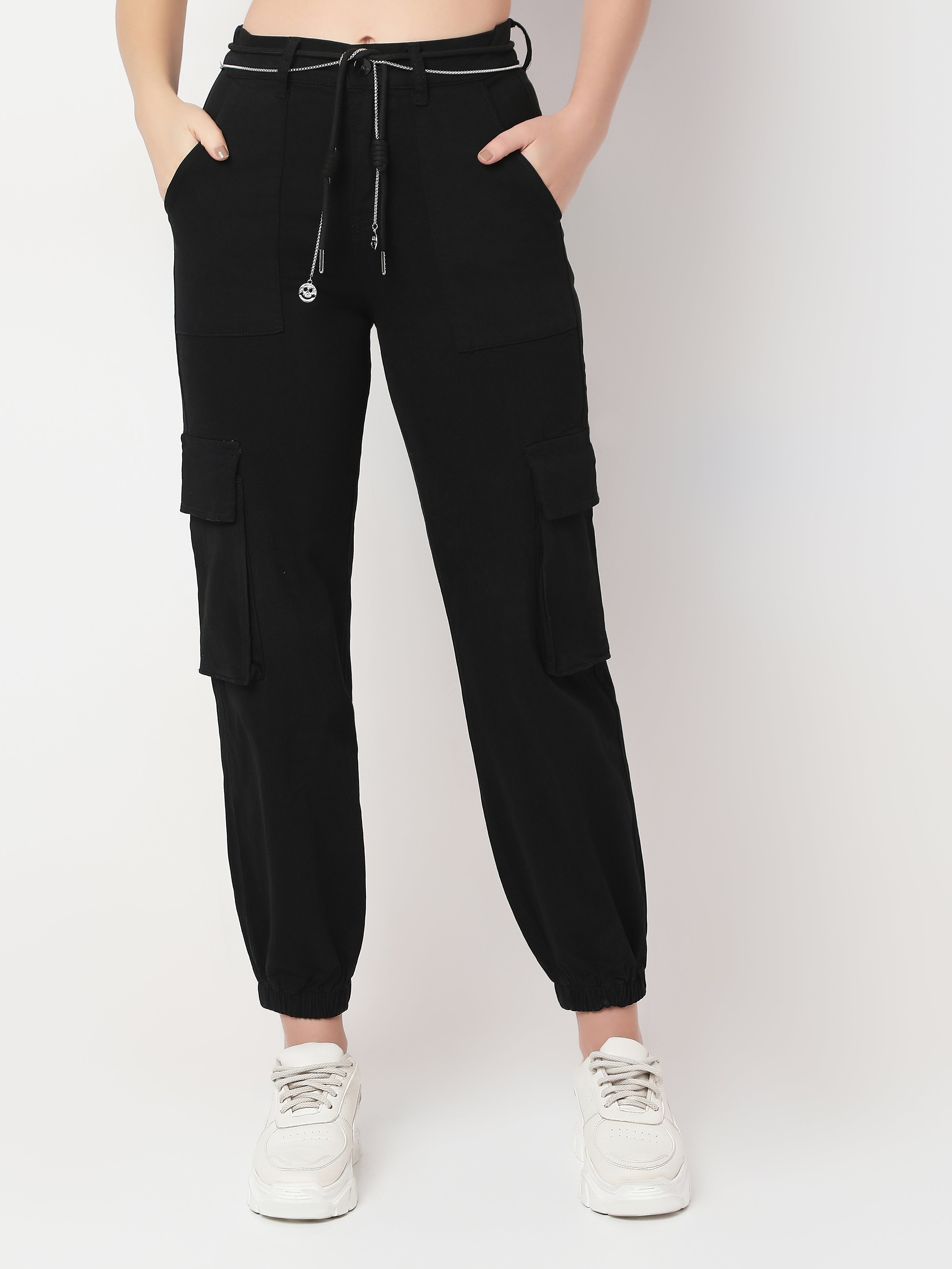 Women’s Black Casual Cargo Pants