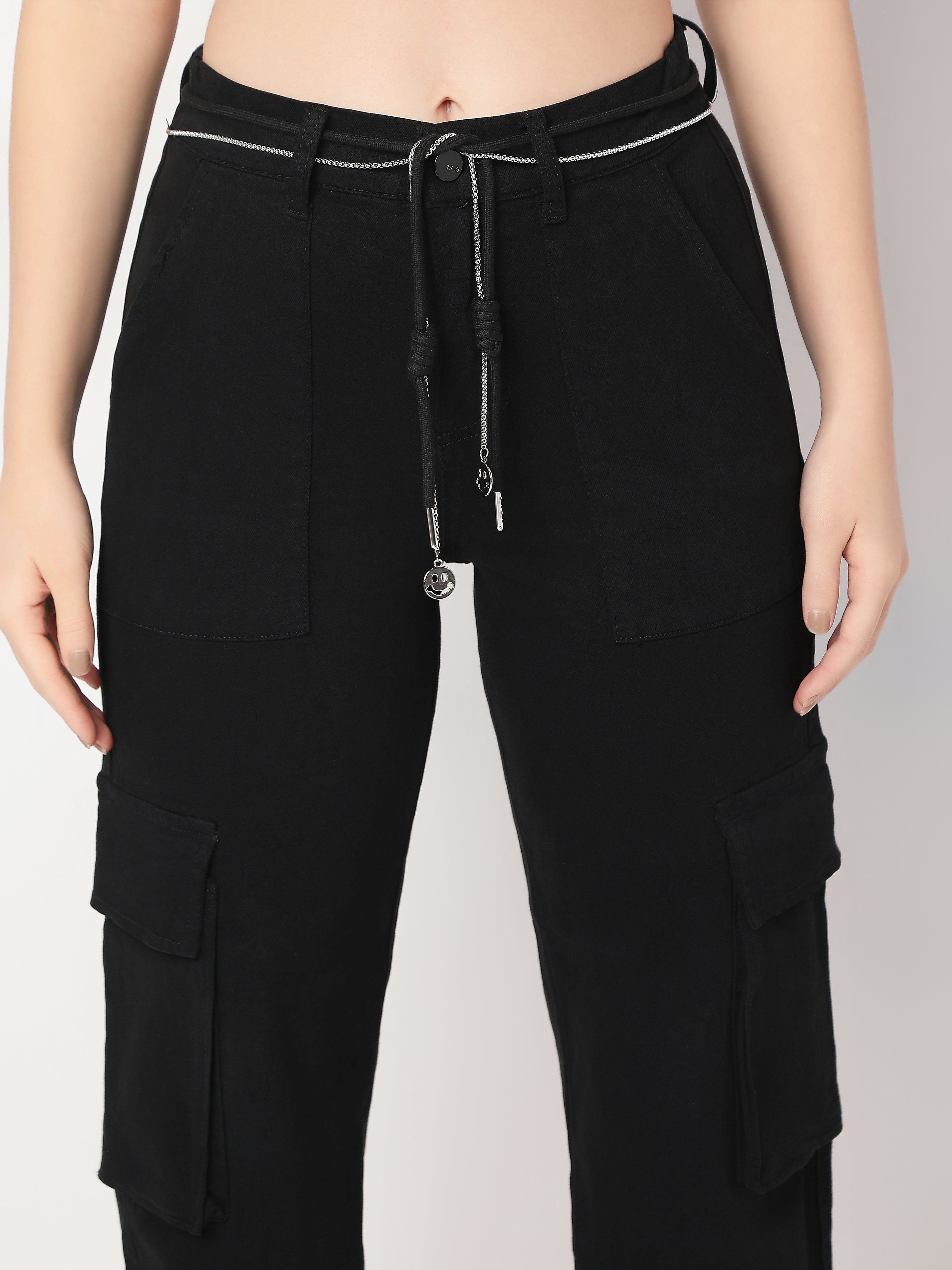 Women’s Black Casual Cargo Pants