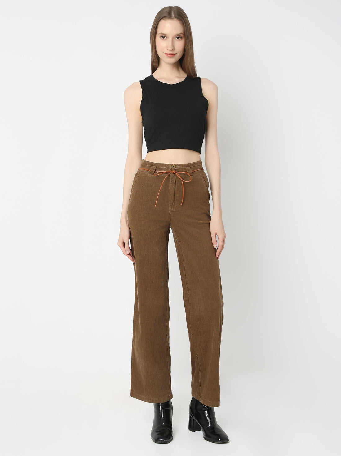 Wide-Leg Corduroy Trousers