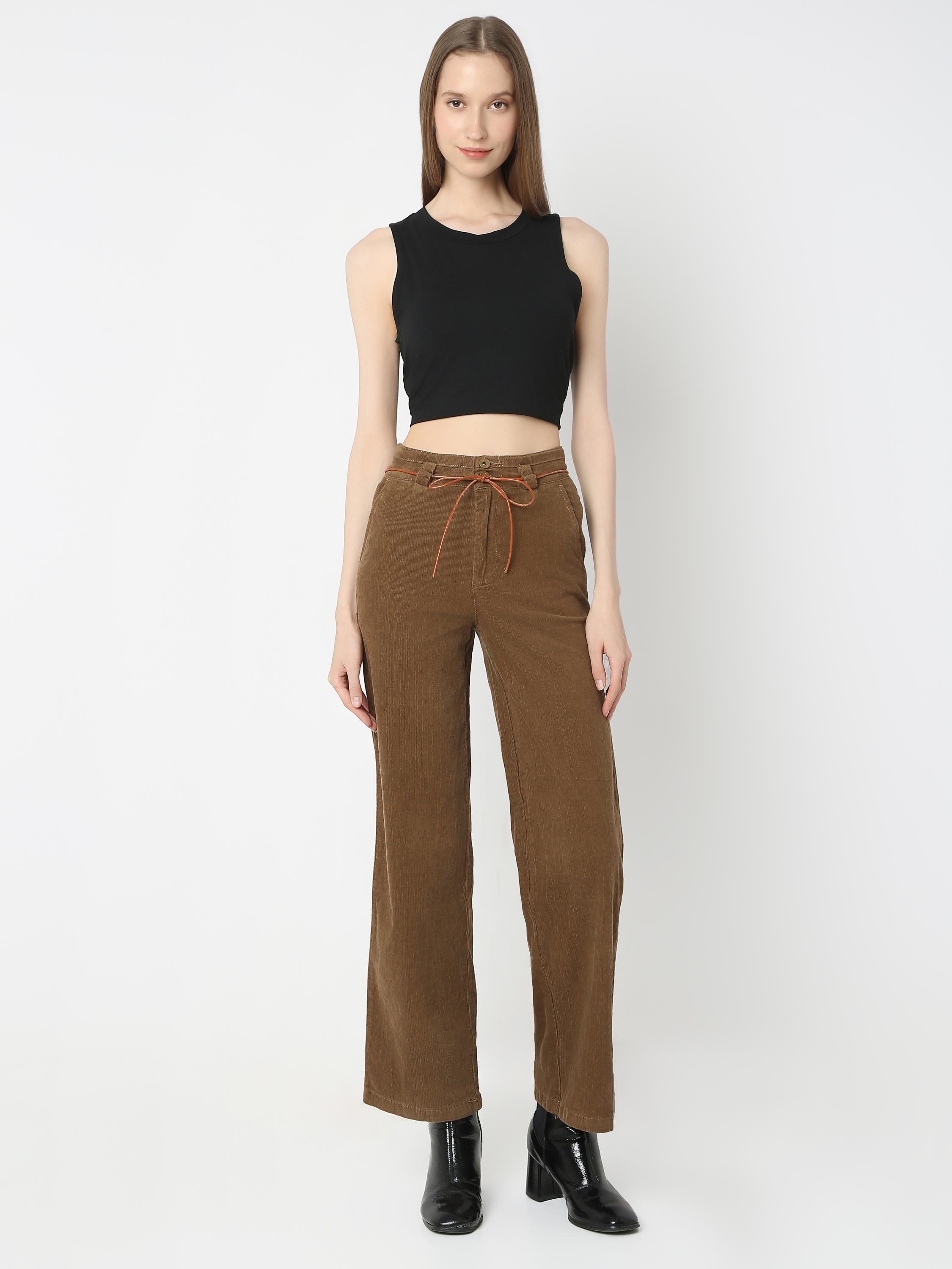 Wide-Leg Corduroy Trousers