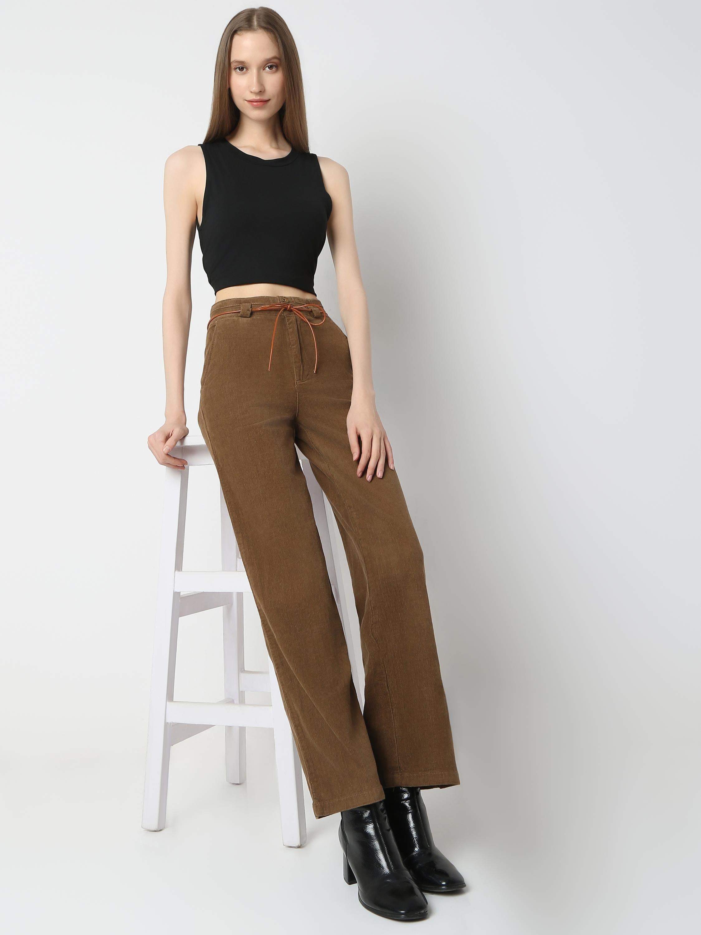 Wide-Leg Corduroy Trousers