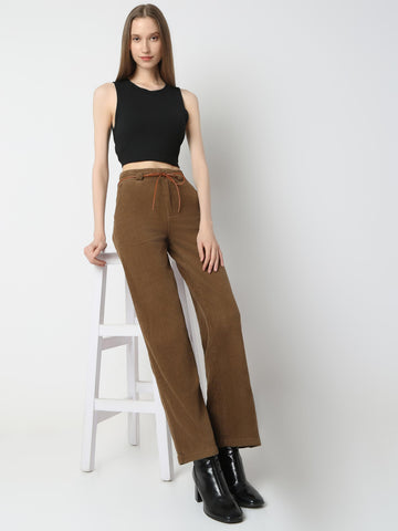 Wide-Leg Corduroy Trousers