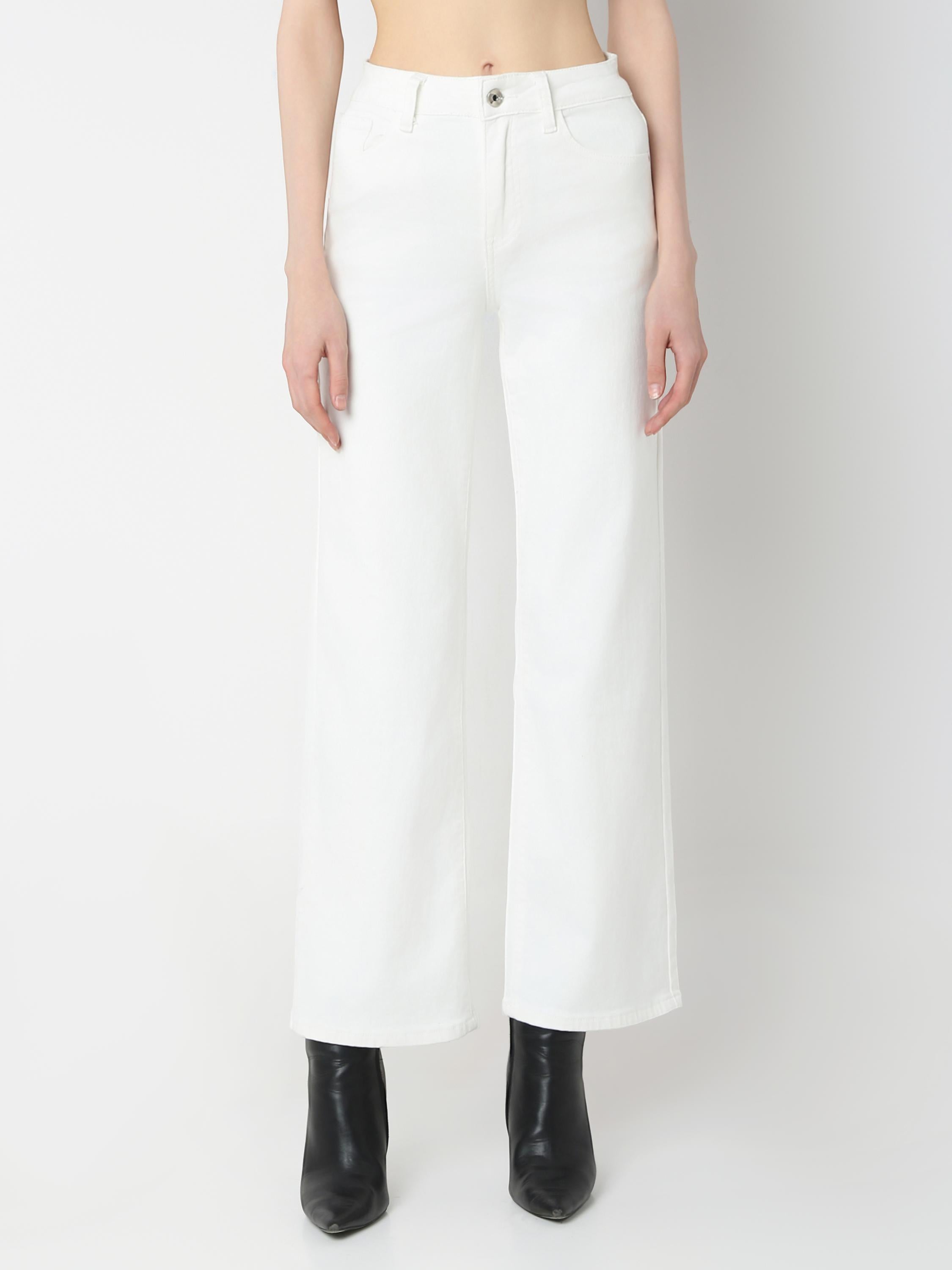 High-Rise Wide-Leg Denim Jeans