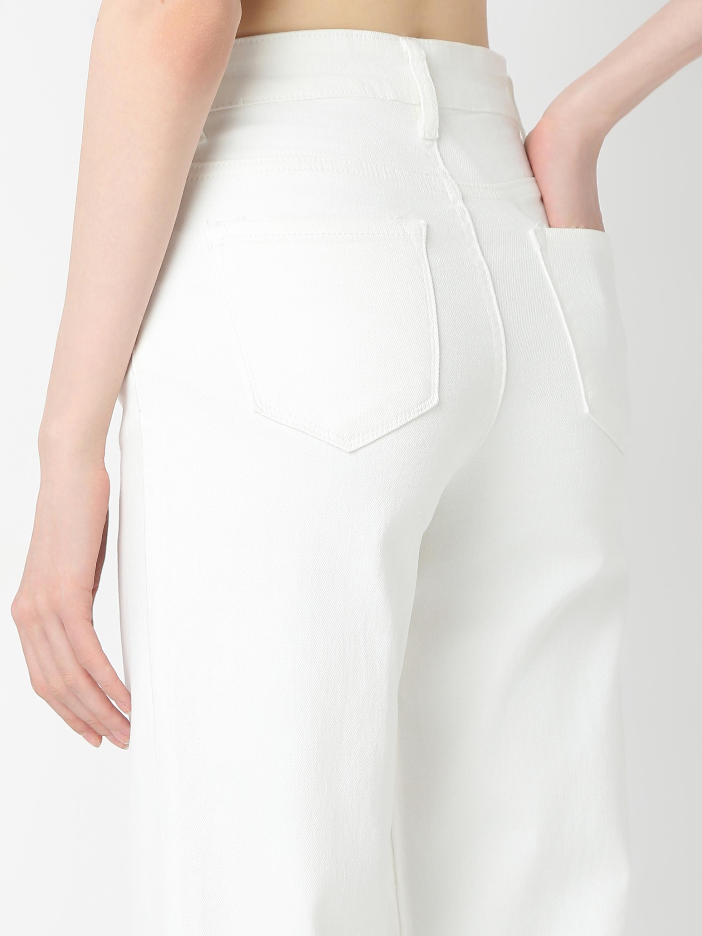 High-Rise Wide-Leg Denim Jeans