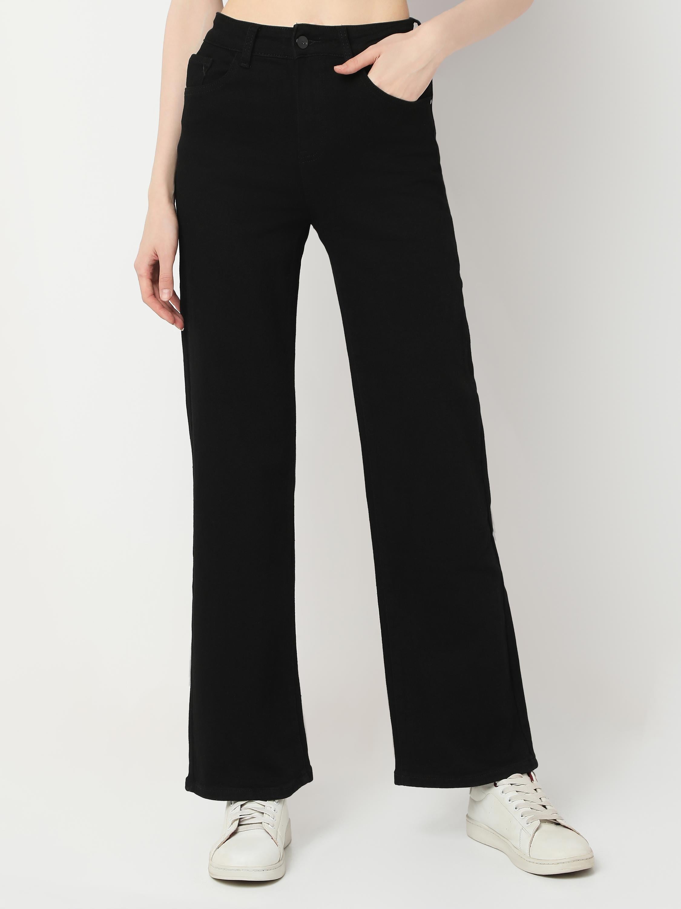 High-Rise Wide-Leg Denim Jeans